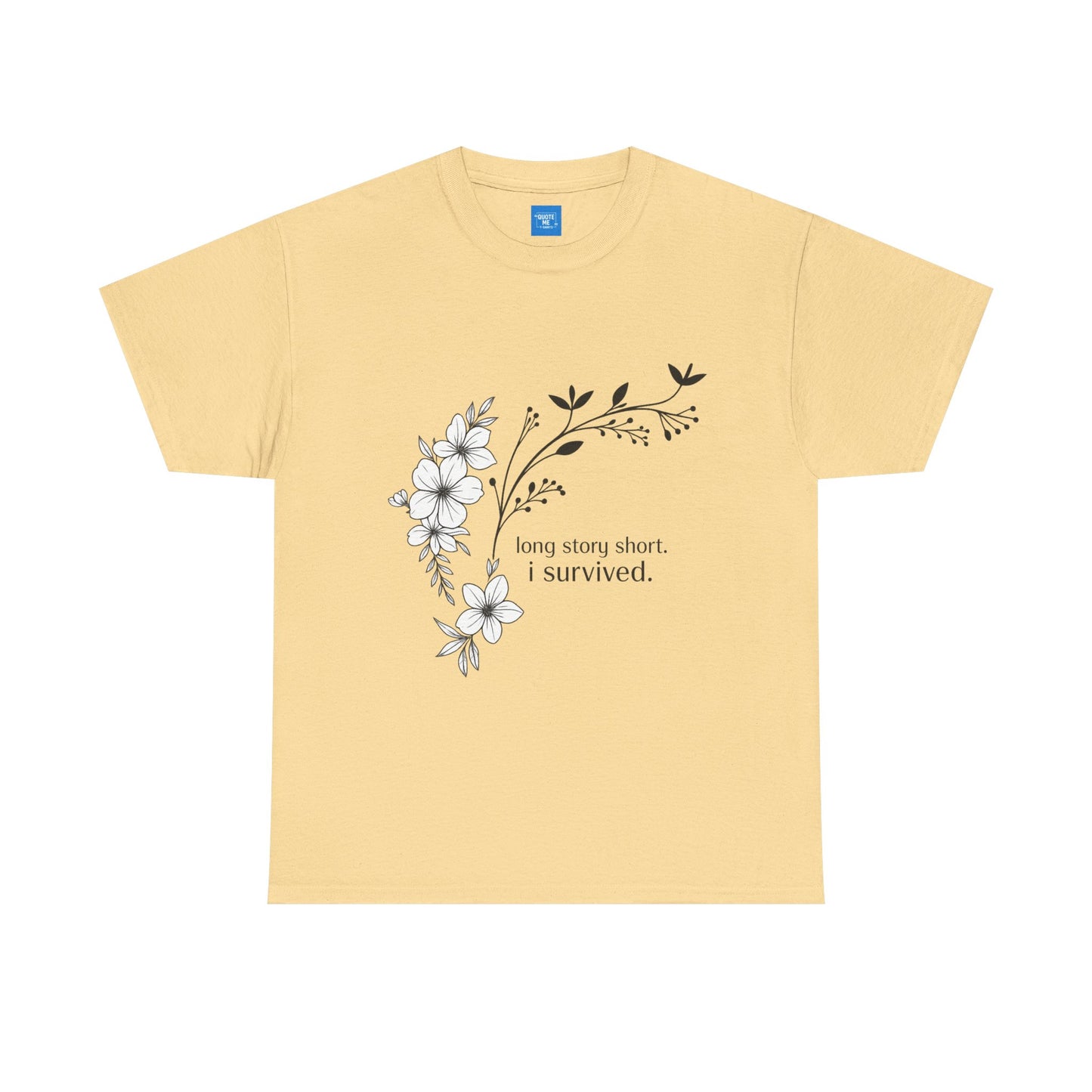 Long Story Short, Resilient Unisex Tee, T-Shirt, Strength Cotton Shirt, Inspirational Graphic Top, Empowering Tee