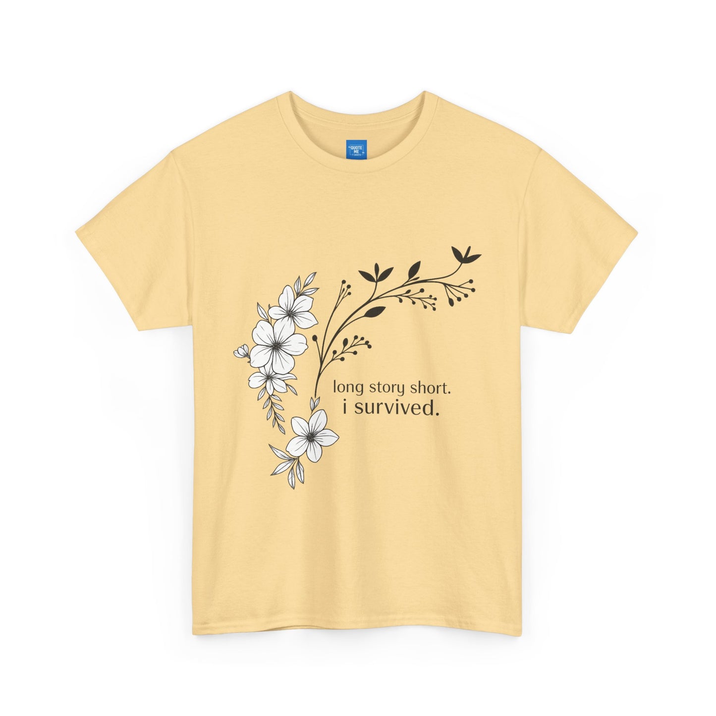 Long Story Short, Resilient Unisex Tee, T-Shirt, Strength Cotton Shirt, Inspirational Graphic Top, Empowering Tee