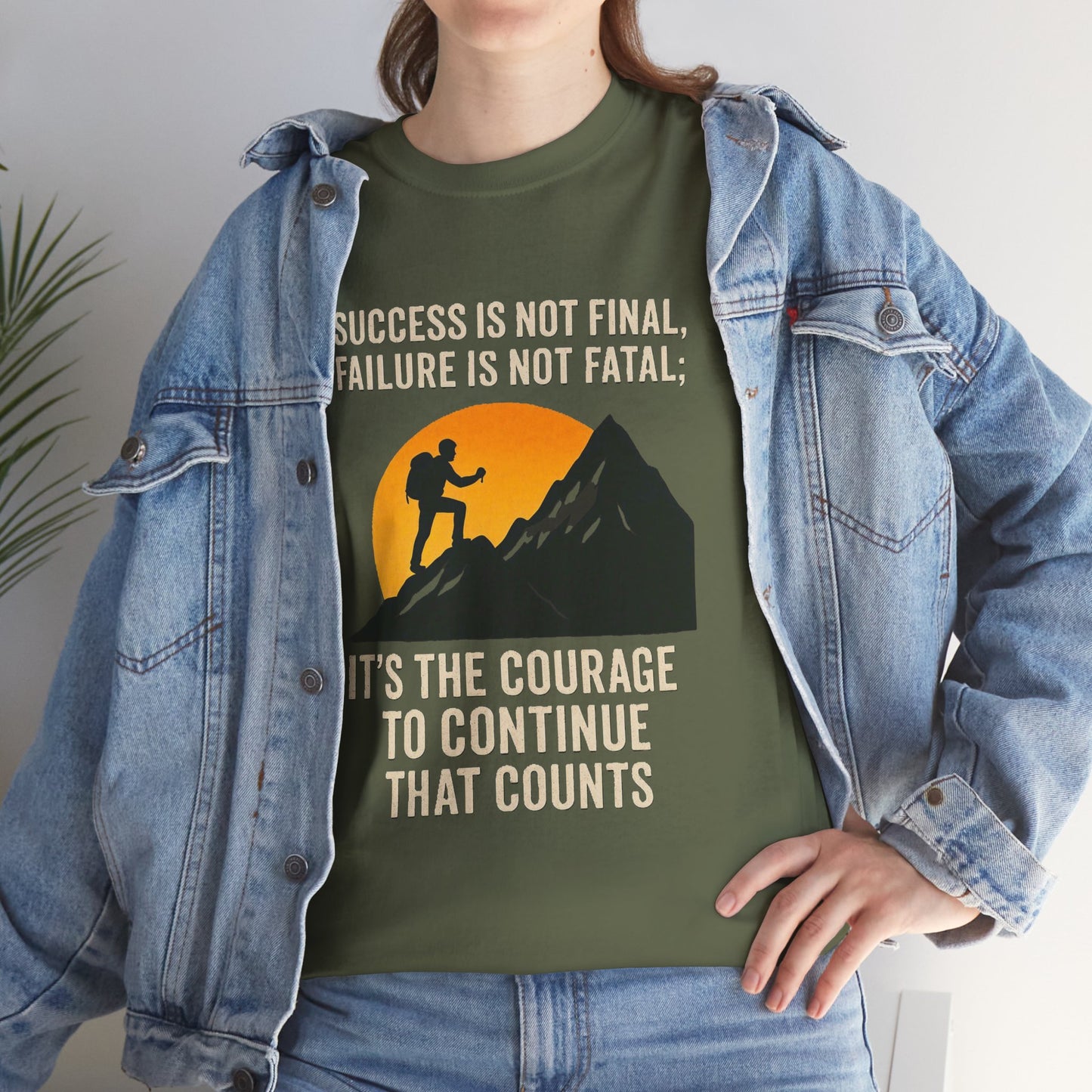 Success is not final T-shirt, Unisex Heavy Cotton Tee, Inspirational Graphic Tee, Quote Shirt