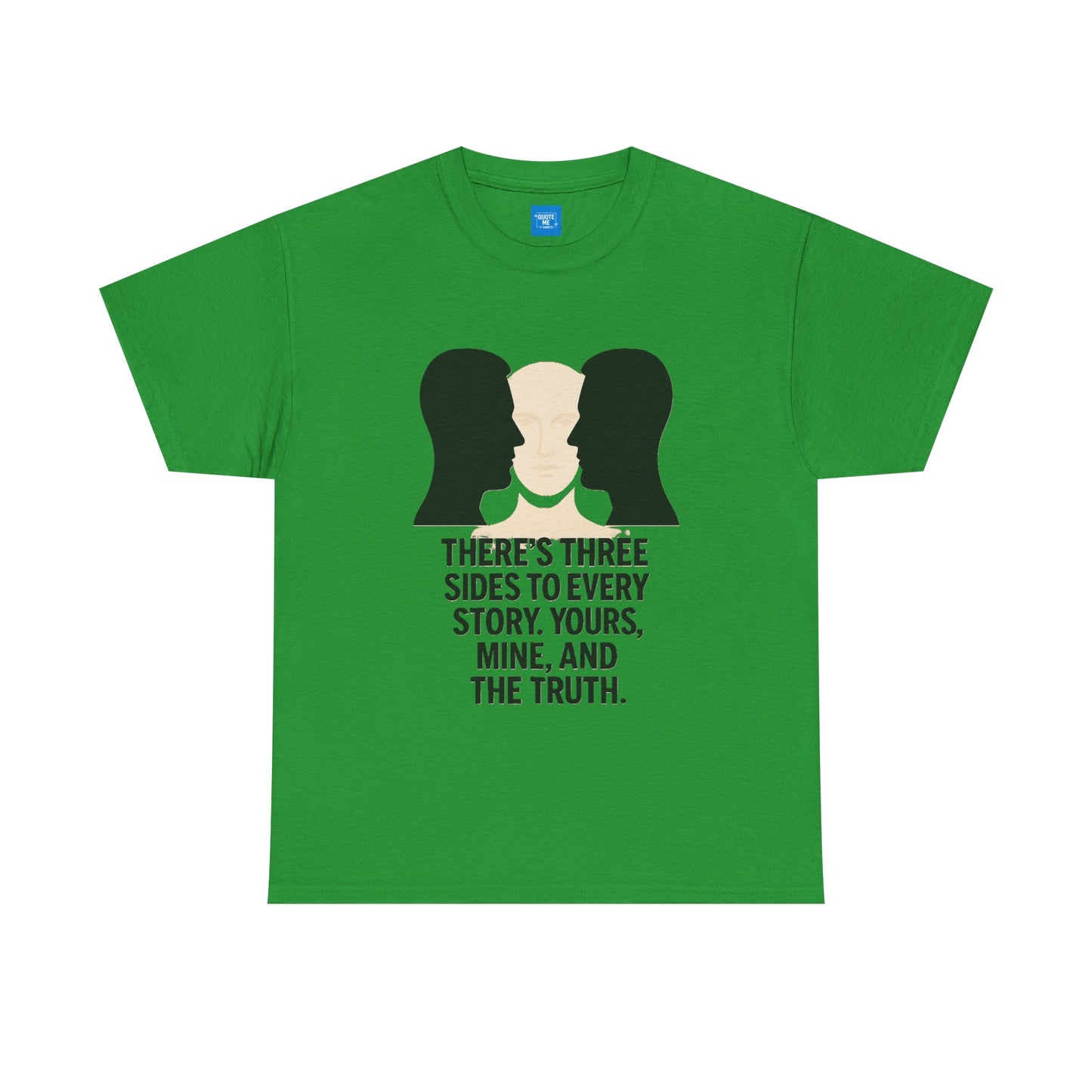 Three Sides Story Unisex Tee, Graphic T-Shirt, Philosophical Shirt, Cotton Shirt, Gift for Storyteller, Short Sleeve Top