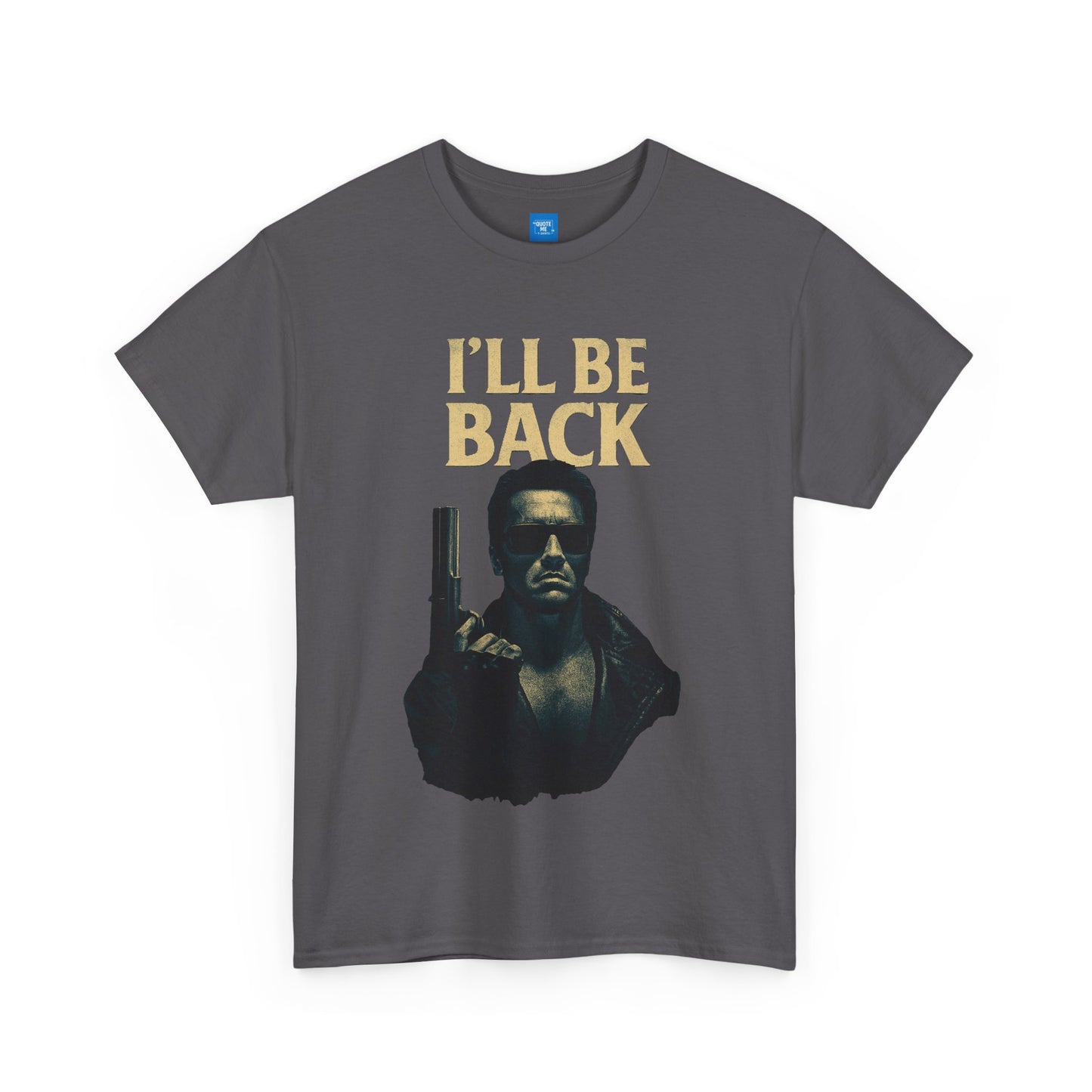 I'll be back Terminator Unisex Heavy Cotton Tee, Movie Quote Shirt, Sci-Fi Fan Gift, Graphic Tee, Film Buff Tee