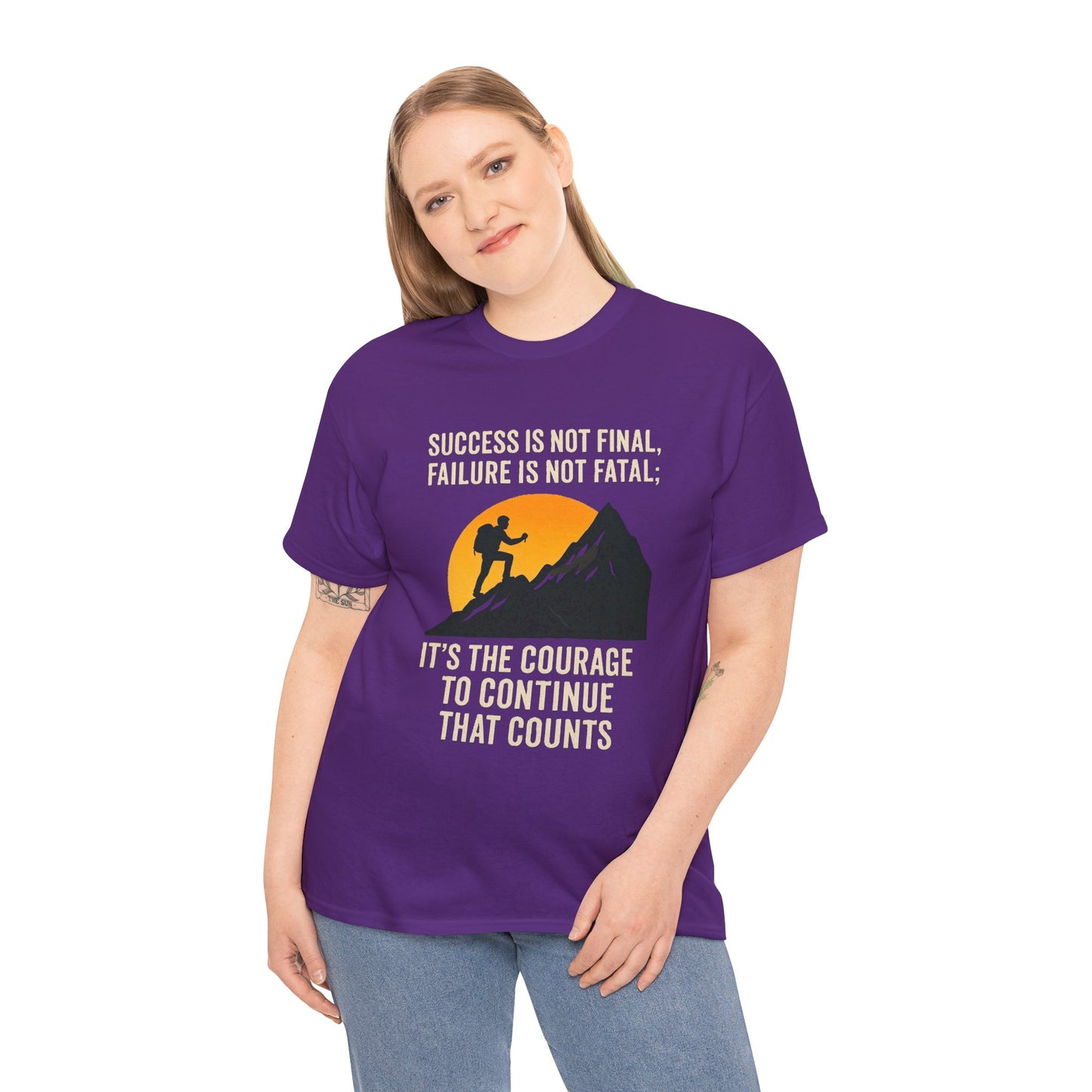 Success is not final T-shirt, Unisex Heavy Cotton Tee, Inspirational Graphic Tee, Quote Shirt