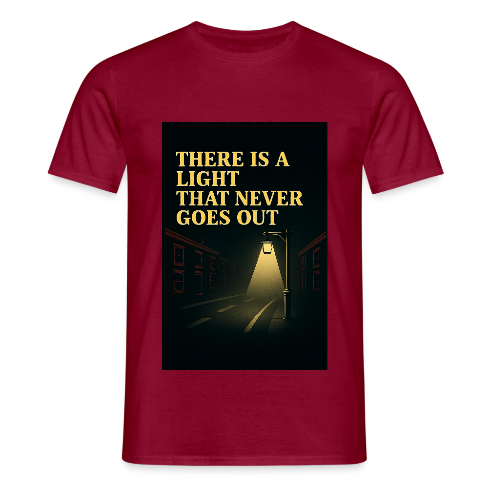 There is a light T-shirt - brick red