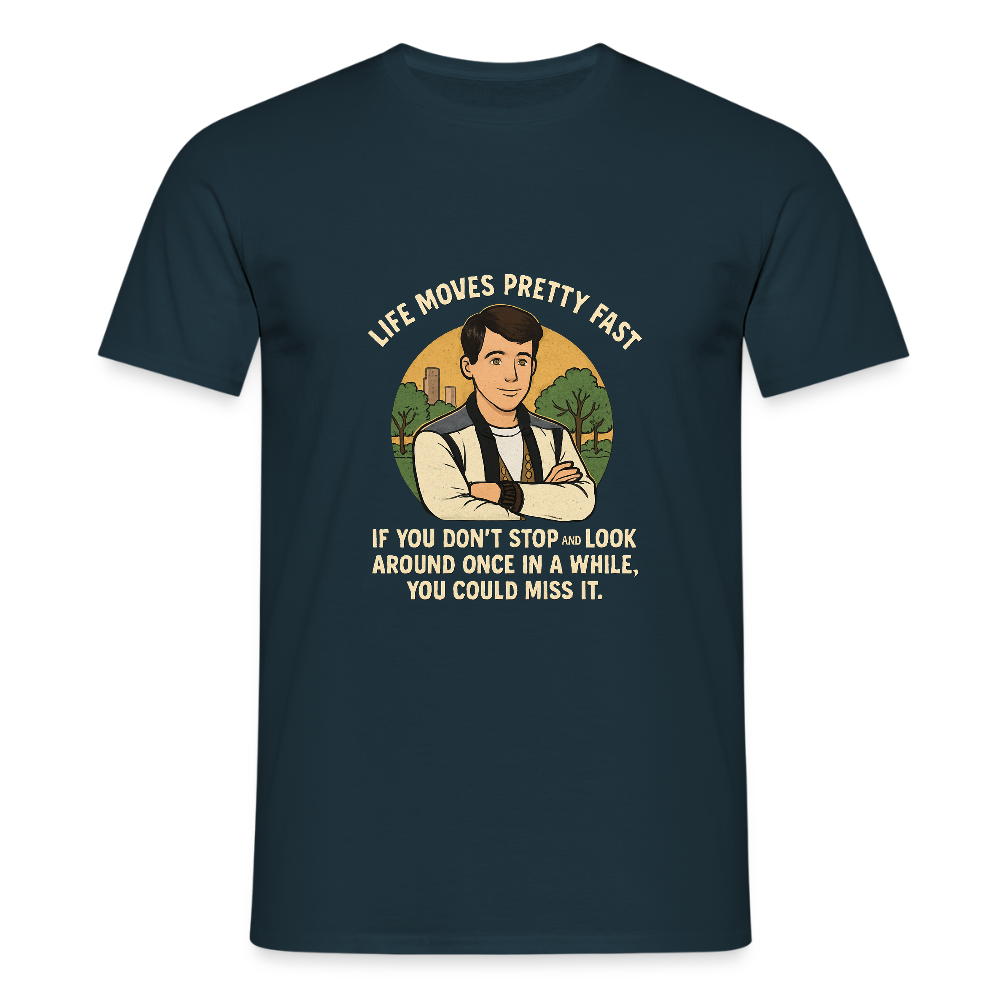 Life moves pretty fast T-shirt - navy