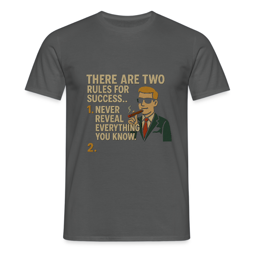 Two rules for success T-shirt - charcoal grey