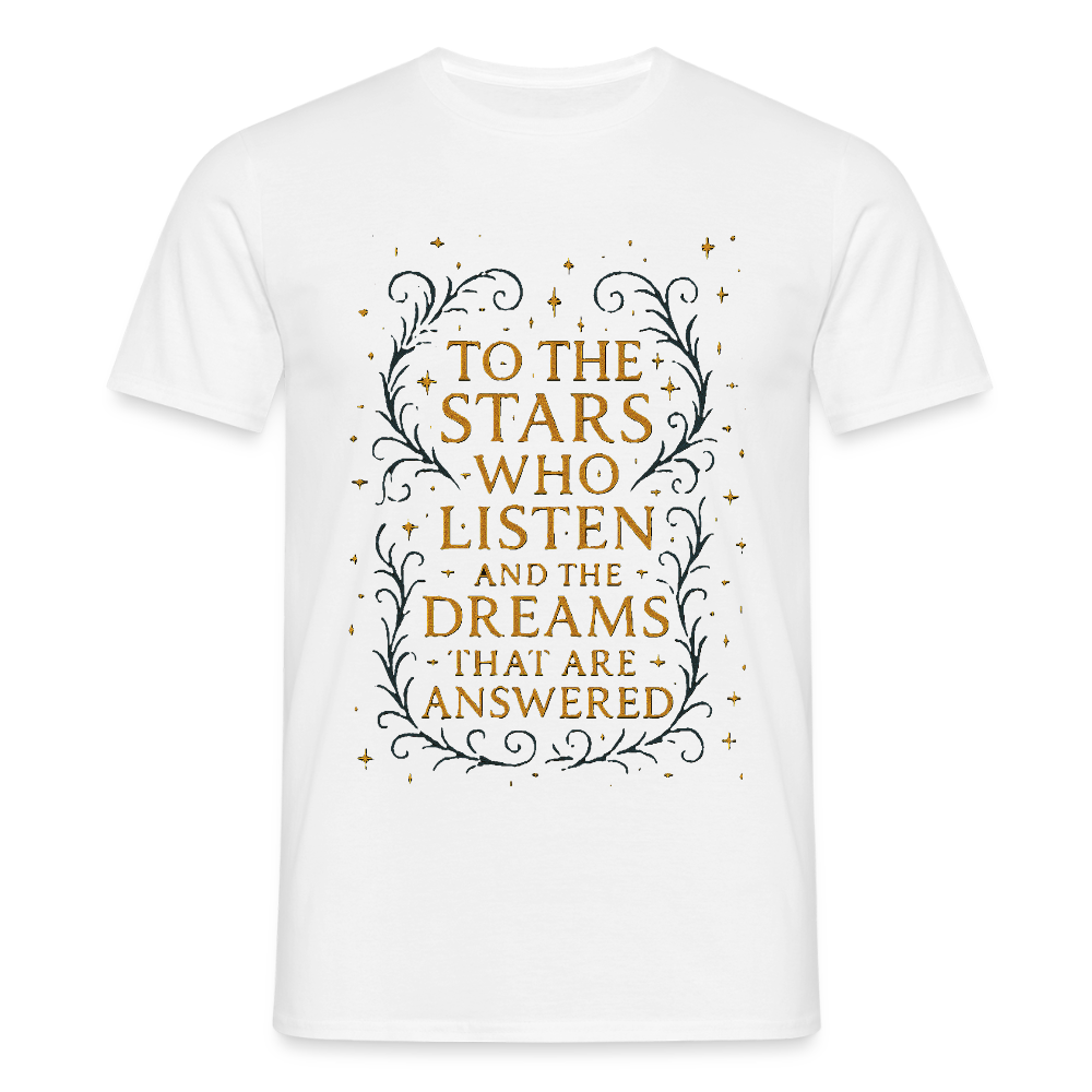 “To the Stars Who Listen” Fantasy Tee - white