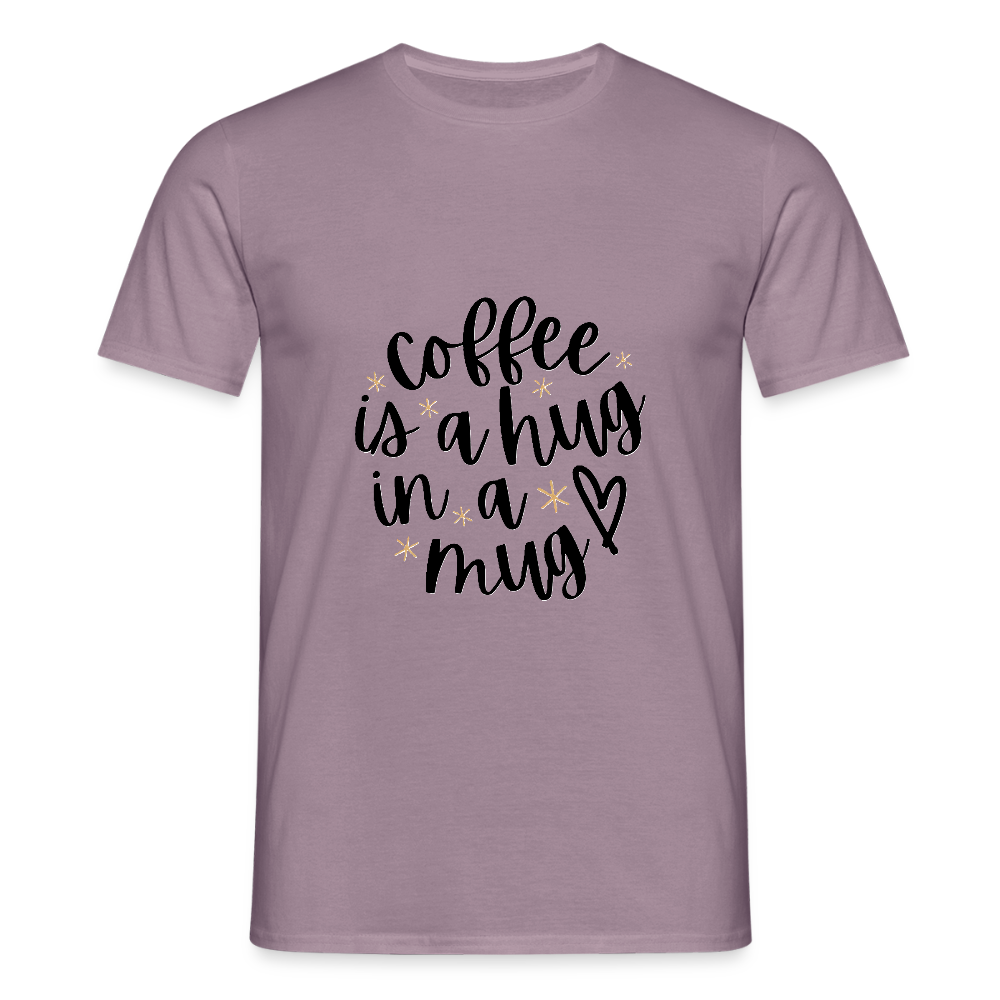 Coffee is a hug T-shirt - purple-grey