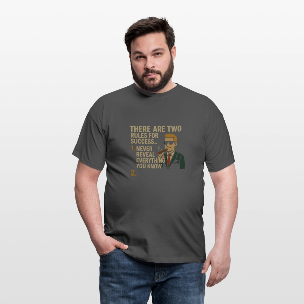 Two rules for success T-shirt - charcoal grey