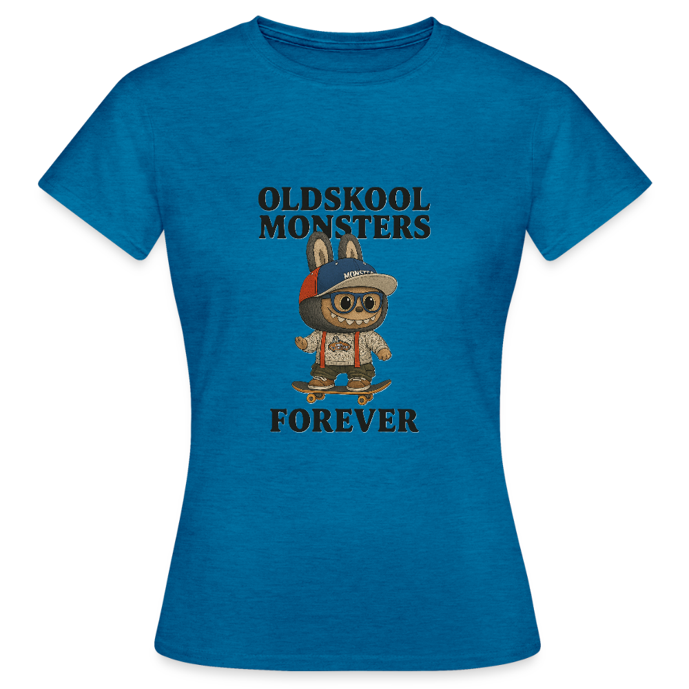 Oldskool Monsters T-shirt - antique blue sapphire heather