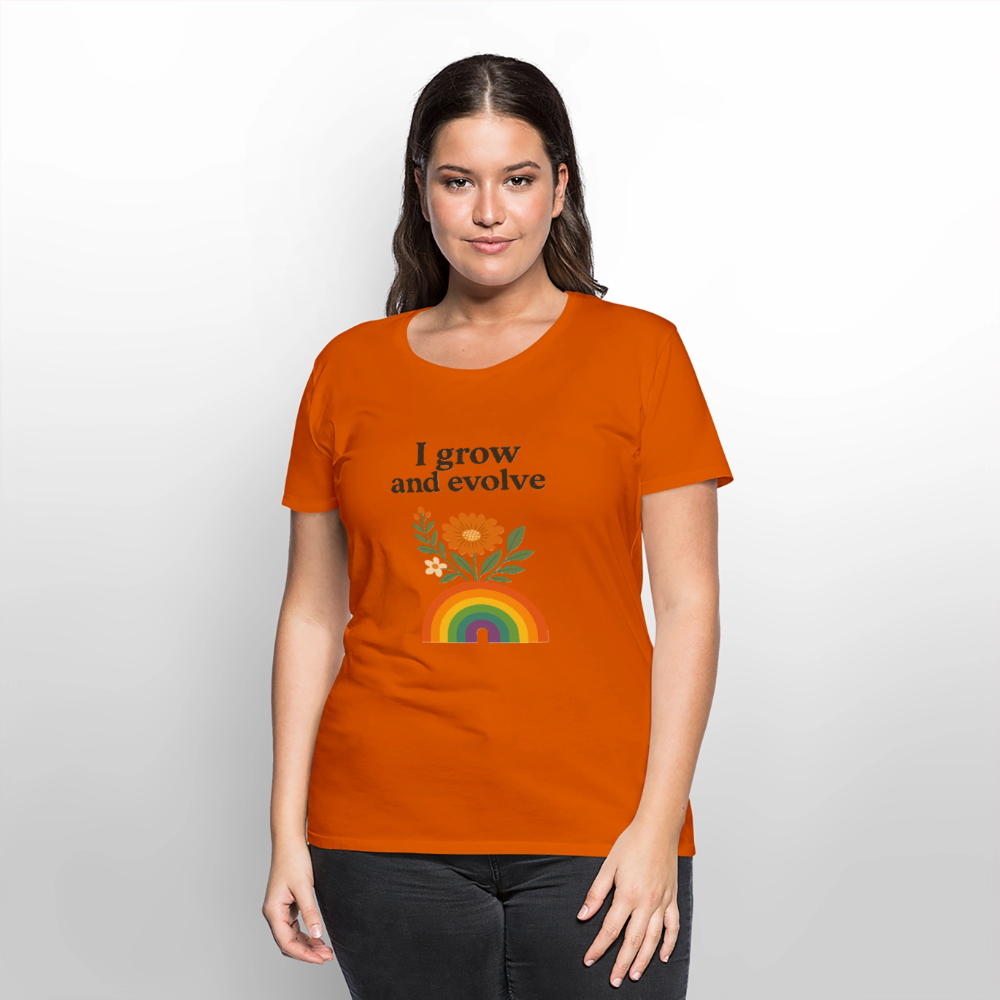 I Grow and Evolve" Statement T-shirt - orange
