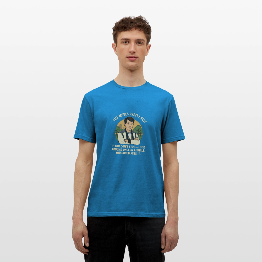 Life moves pretty fast T-shirt - royal blue