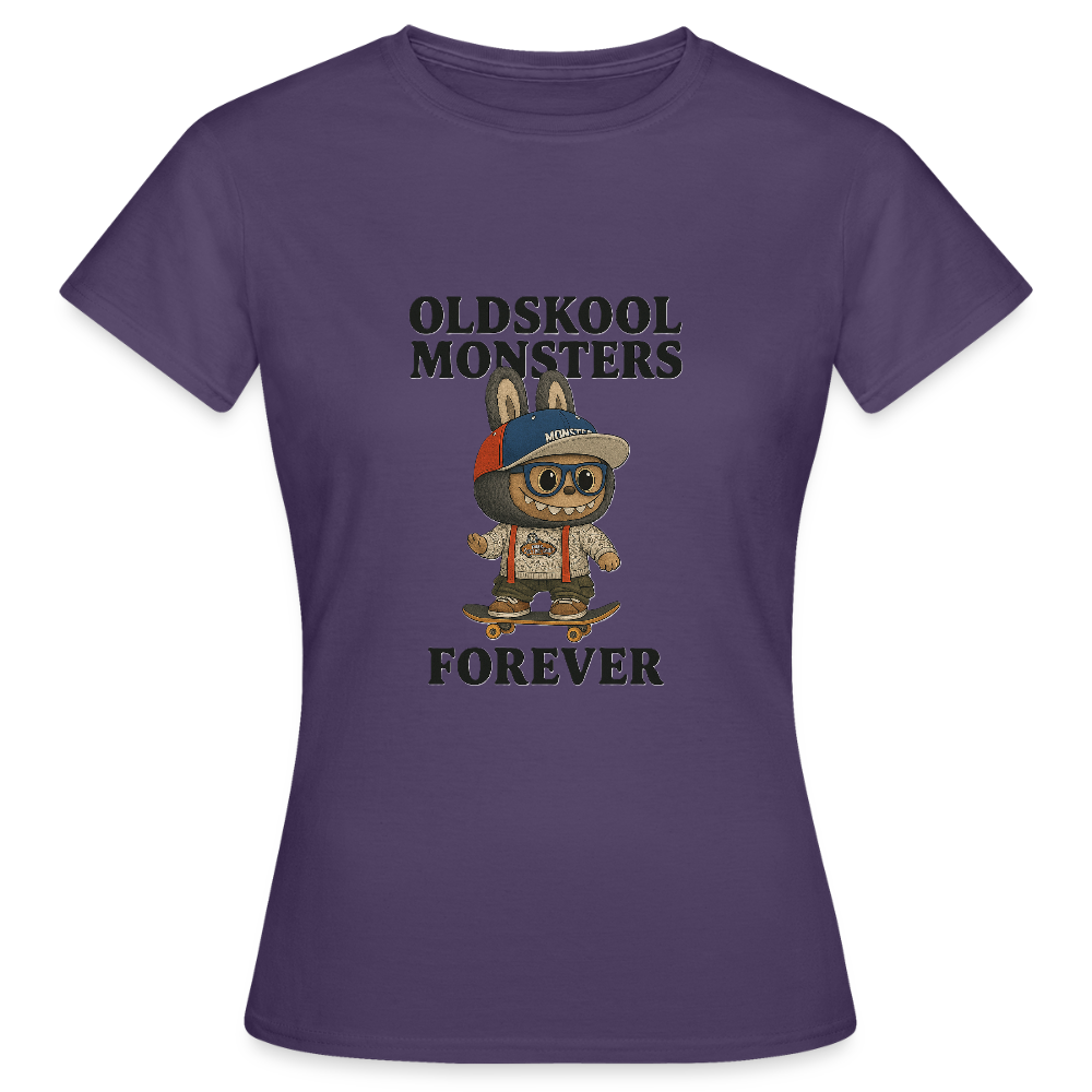 Oldskool Monsters T-shirt - dark purple