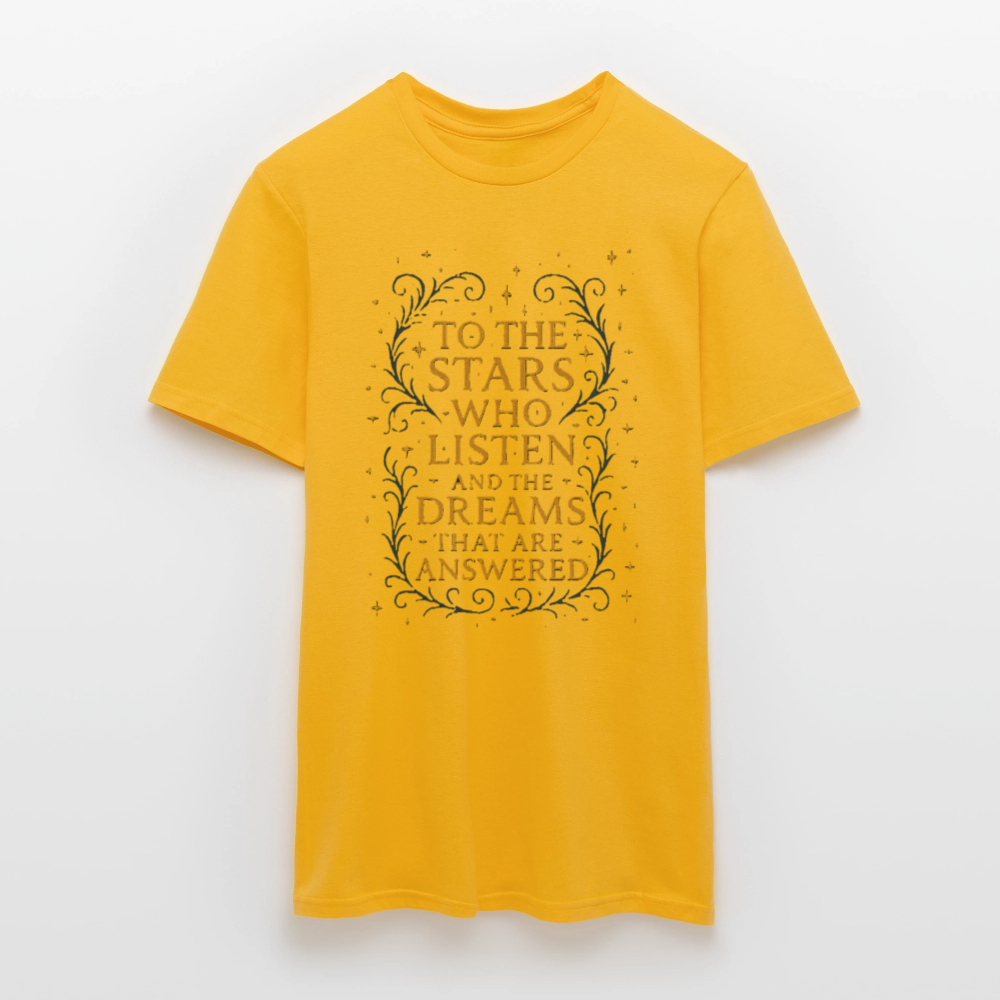 “To the Stars Who Listen” Fantasy Tee - yellow