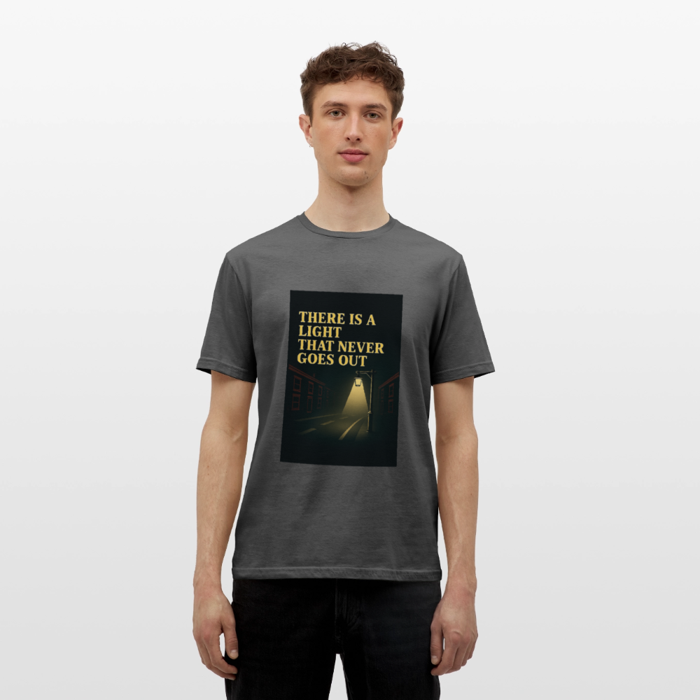 There is a light T-shirt - charcoal grey