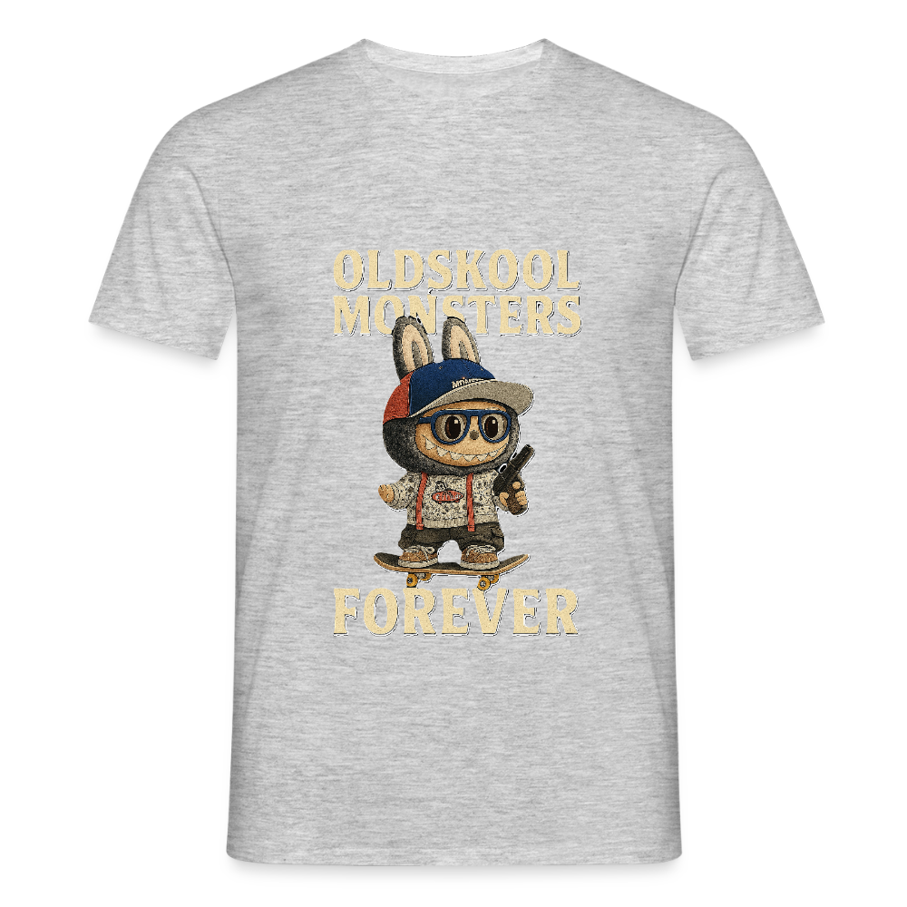 OldSkool Monsters T-shirt - heather grey