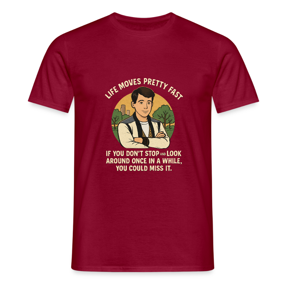 Life moves pretty fast T-shirt - brick red