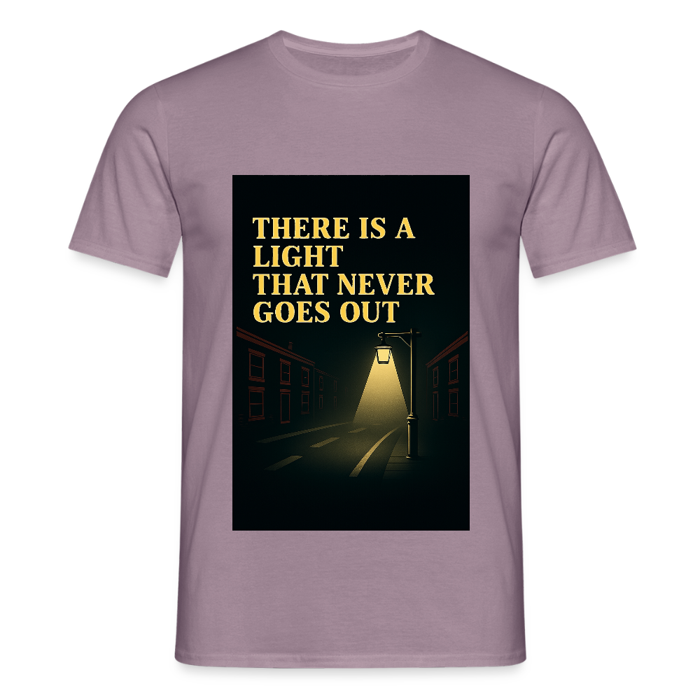 There is a light T-shirt - purple-grey