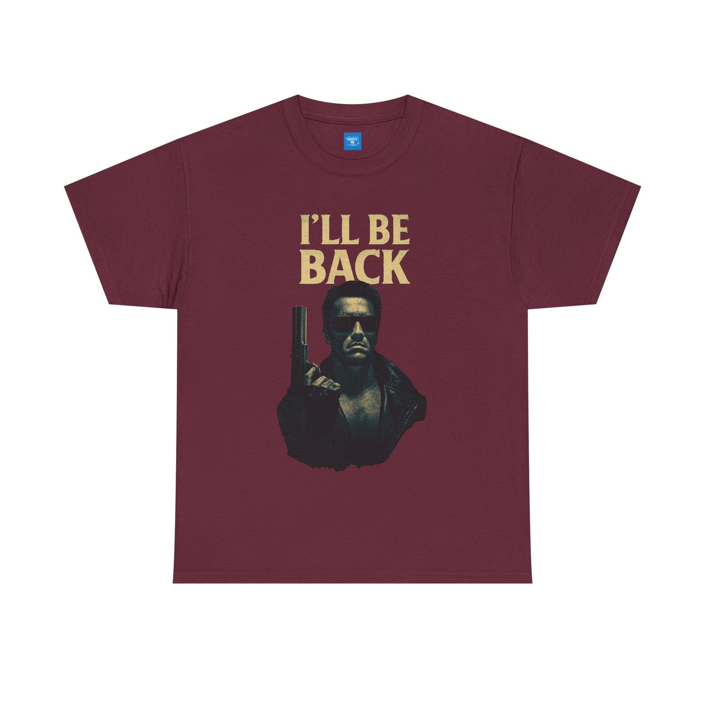I'll be back Terminator Unisex Heavy Cotton Tee, Movie Quote Shirt, Sci-Fi Fan Gift, Graphic Tee, Film Buff Tee