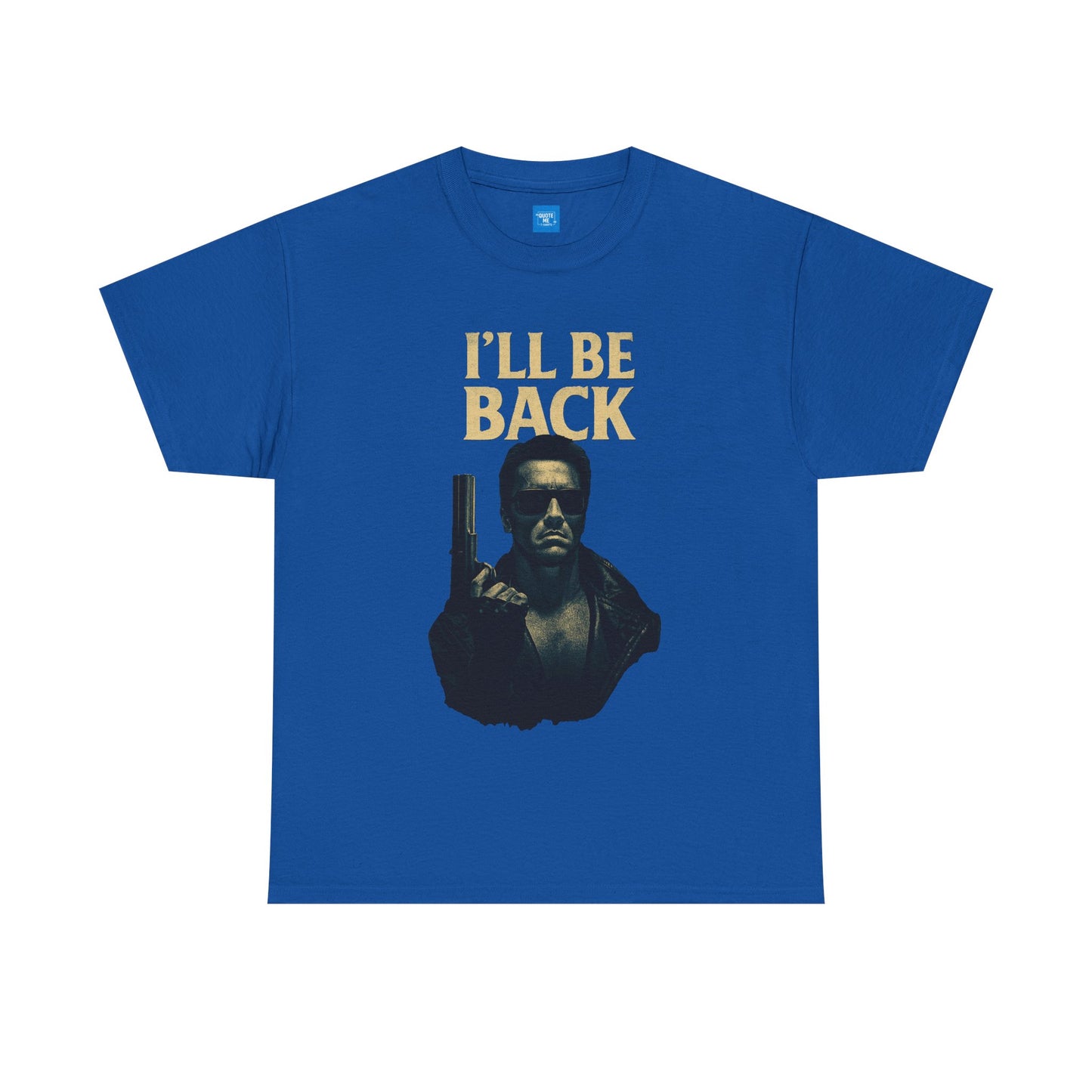 I'll be back Terminator Unisex Heavy Cotton Tee, Movie Quote Shirt, Sci-Fi Fan Gift, Graphic Tee, Film Buff Tee