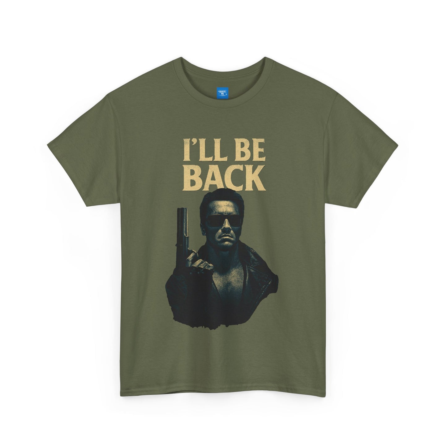 I'll be back Terminator Unisex Heavy Cotton Tee, Movie Quote Shirt, Sci-Fi Fan Gift, Graphic Tee, Film Buff Tee