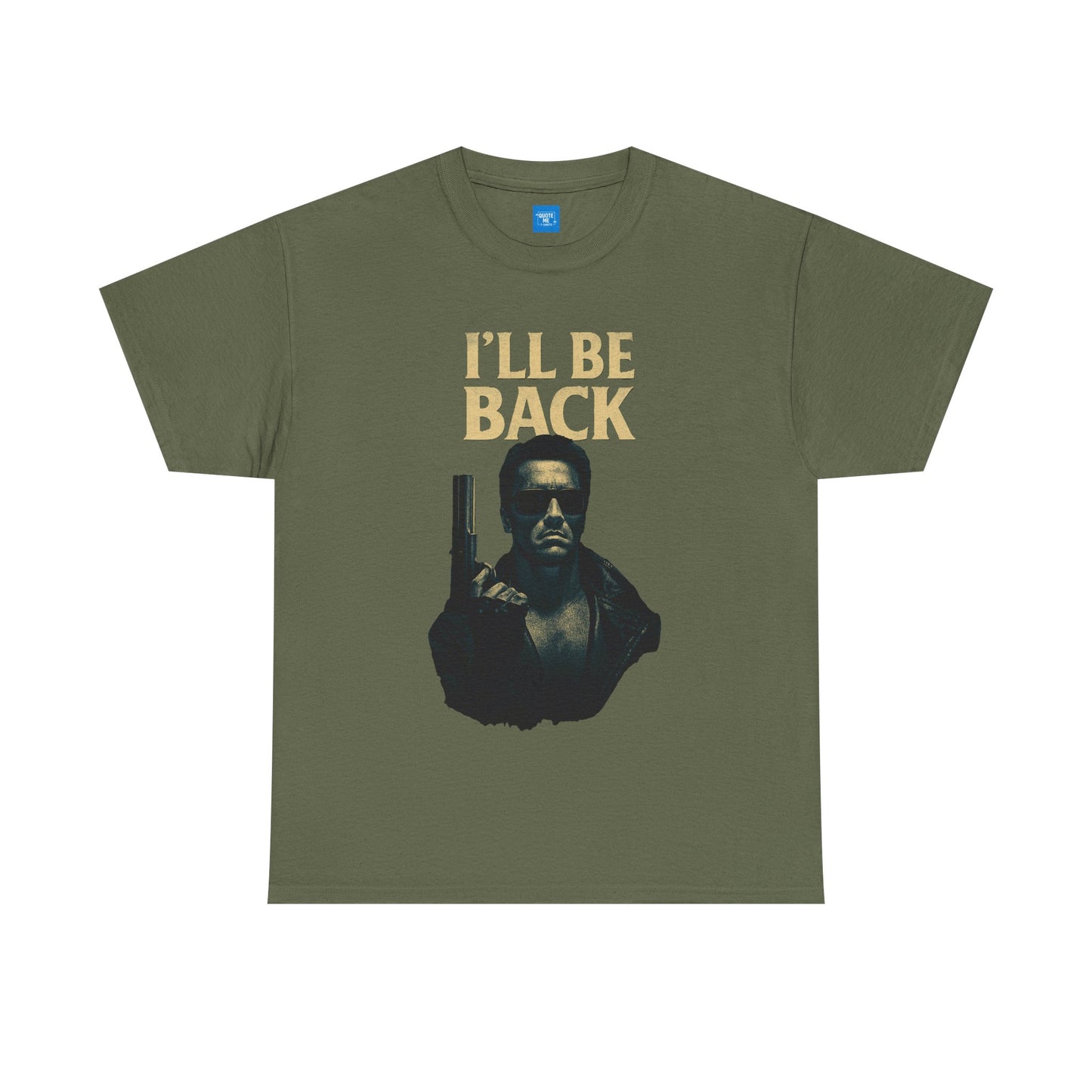 I'll be back Terminator Unisex Heavy Cotton Tee, Movie Quote Shirt, Sci-Fi Fan Gift, Graphic Tee, Film Buff Tee