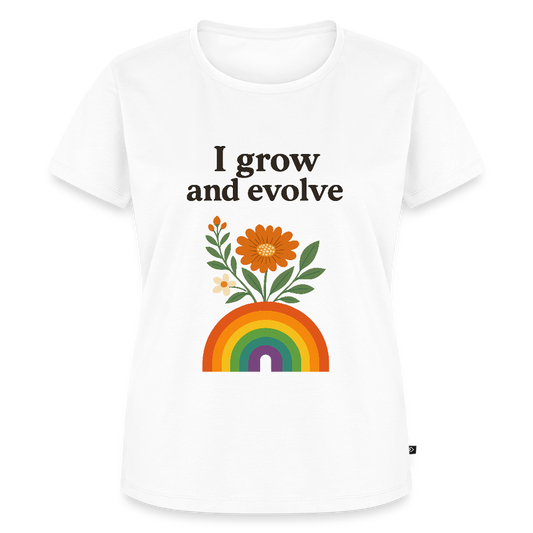 I Grow and Evolve" Statement T-shirt - white