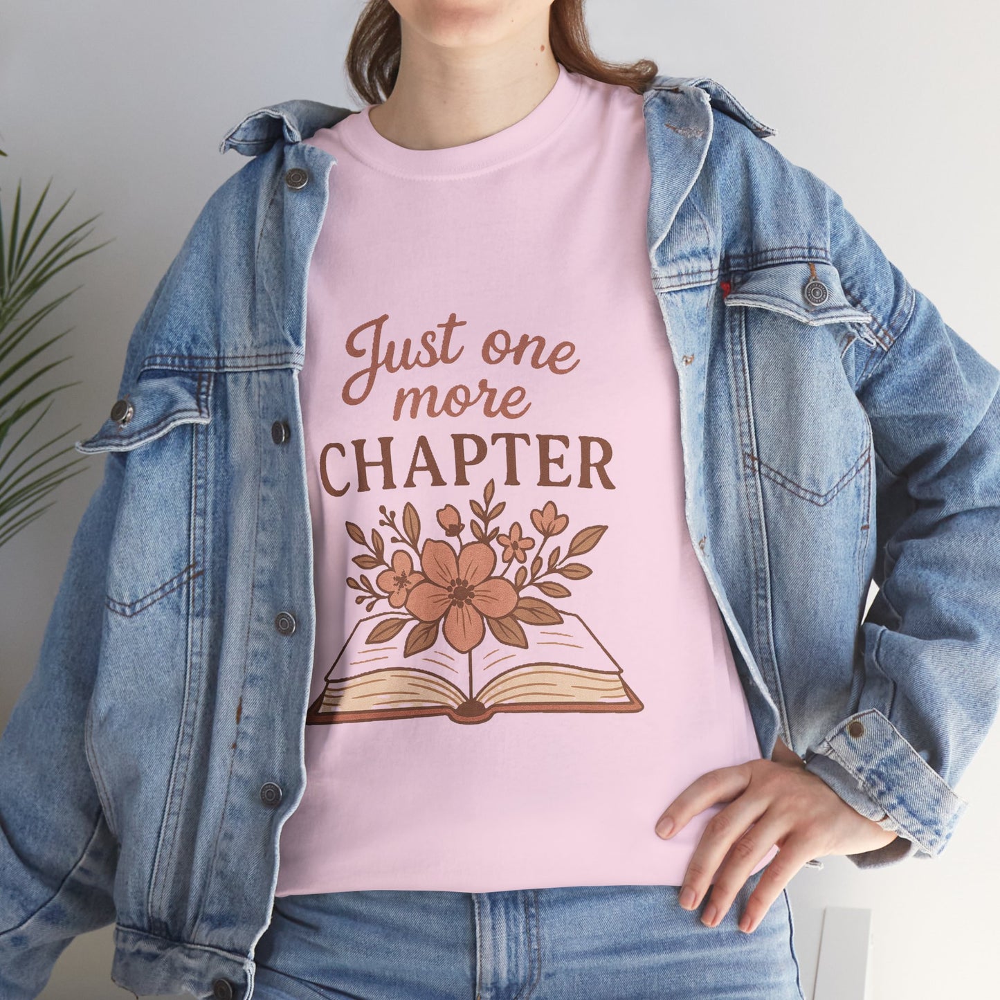 Just one more chapter, Book Lover Unisex Heavy Cotton Tee, Reading Tee, Bookworm Shirt, Literary Gift, Novel Reader Top