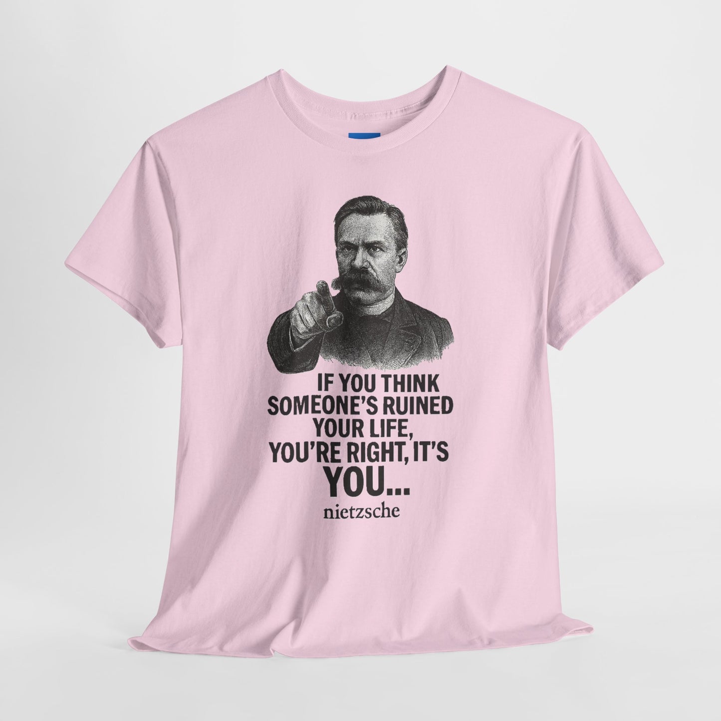 Philosophical Nietzsche Tee, Men Women Unisex Shirt, Existential Quote Graphic Top, Gift for Philosophy Lovers, Classic Cotton Tee,