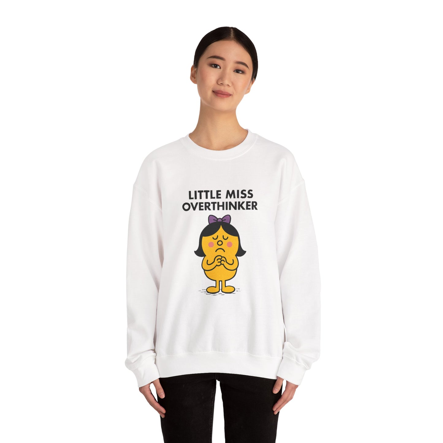 Little Miss Overthinker Sweatshirt, Funny Crewneck Jumper, Gift for Overthinkers, Cosy Pullover, Unisex Sweatshirt, Comfy Sweater