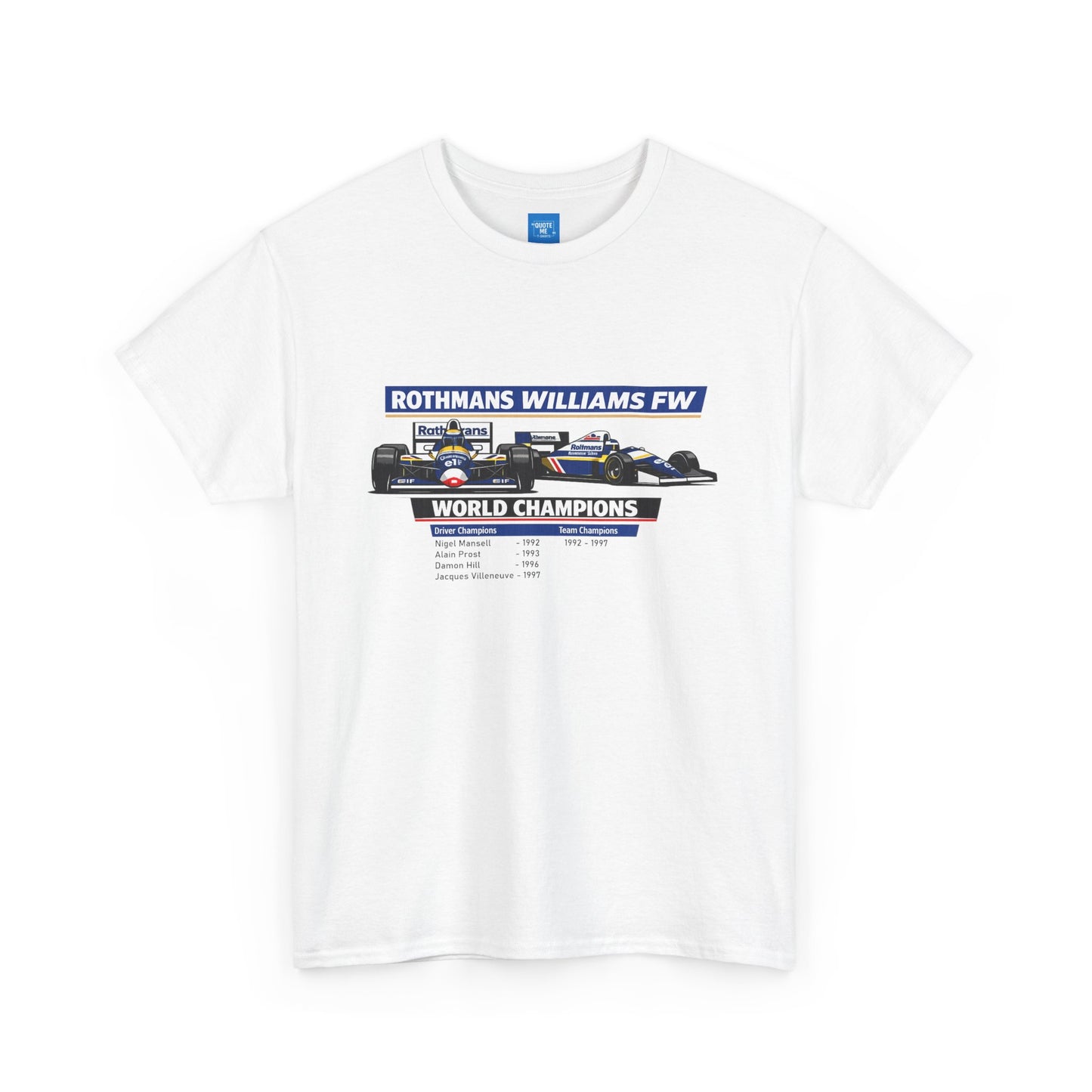 90s Williams Formula One Racing Tee — Retro Motorsport T-Shirt