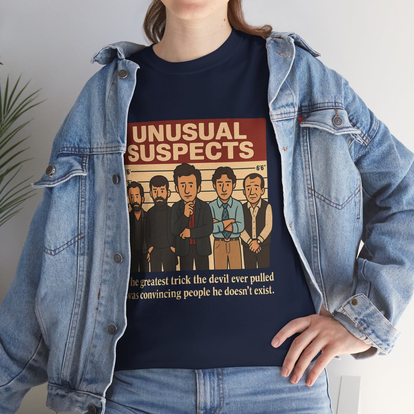 Unisex Heavy Cotton Tee - Unusual Suspects Inspired Quote T-Shirt, Graphic Tee, Unique Gift, Movie Quote Shirt, Cool Tee