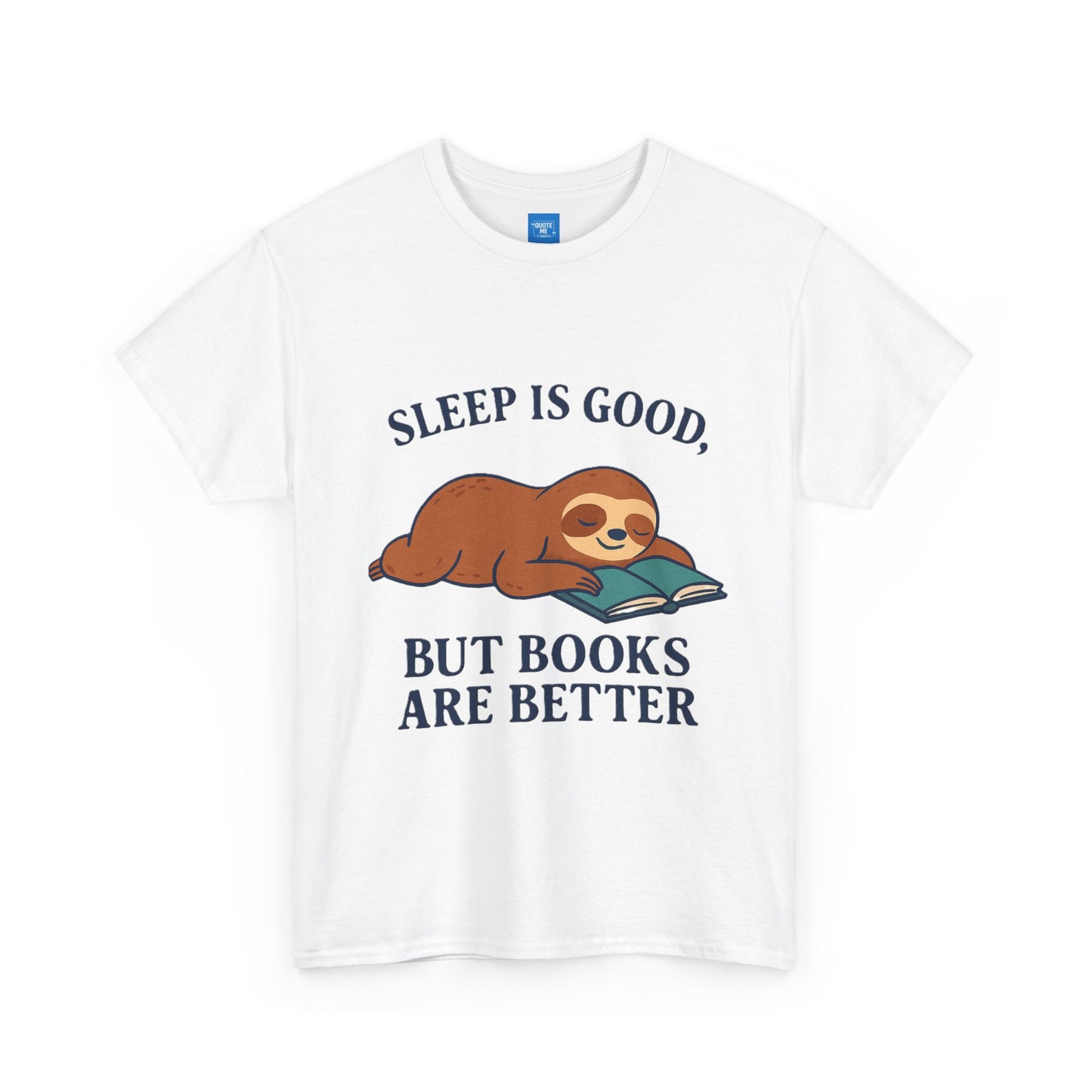 Sloth Book Lover Tee, Sleep is Good Shirt, Funny Bookworm Gift, Lazy Day T-Shirt, Relaxing Reading Top