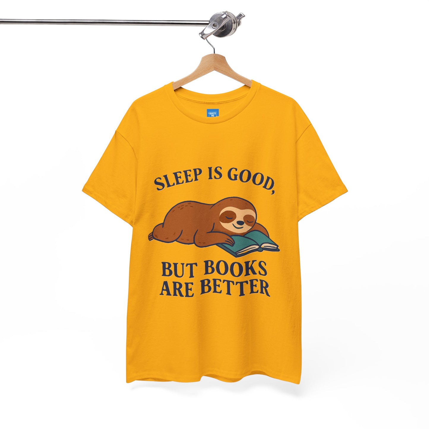 Sloth Book Lover Tee, Sleep is Good Shirt, Funny Bookworm Gift, Lazy Day T-Shirt, Relaxing Reading Top