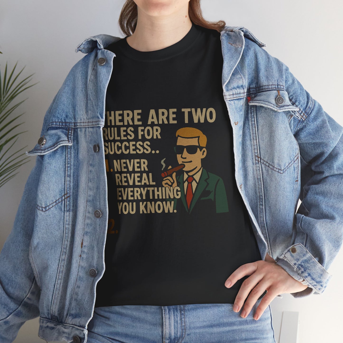 Motivational Two Rules for Success Unisex Heavy Cotton Tee, Inspirational Graphic Tee, Success Quote Shirt, Positive Vibes Shirt, Gift for