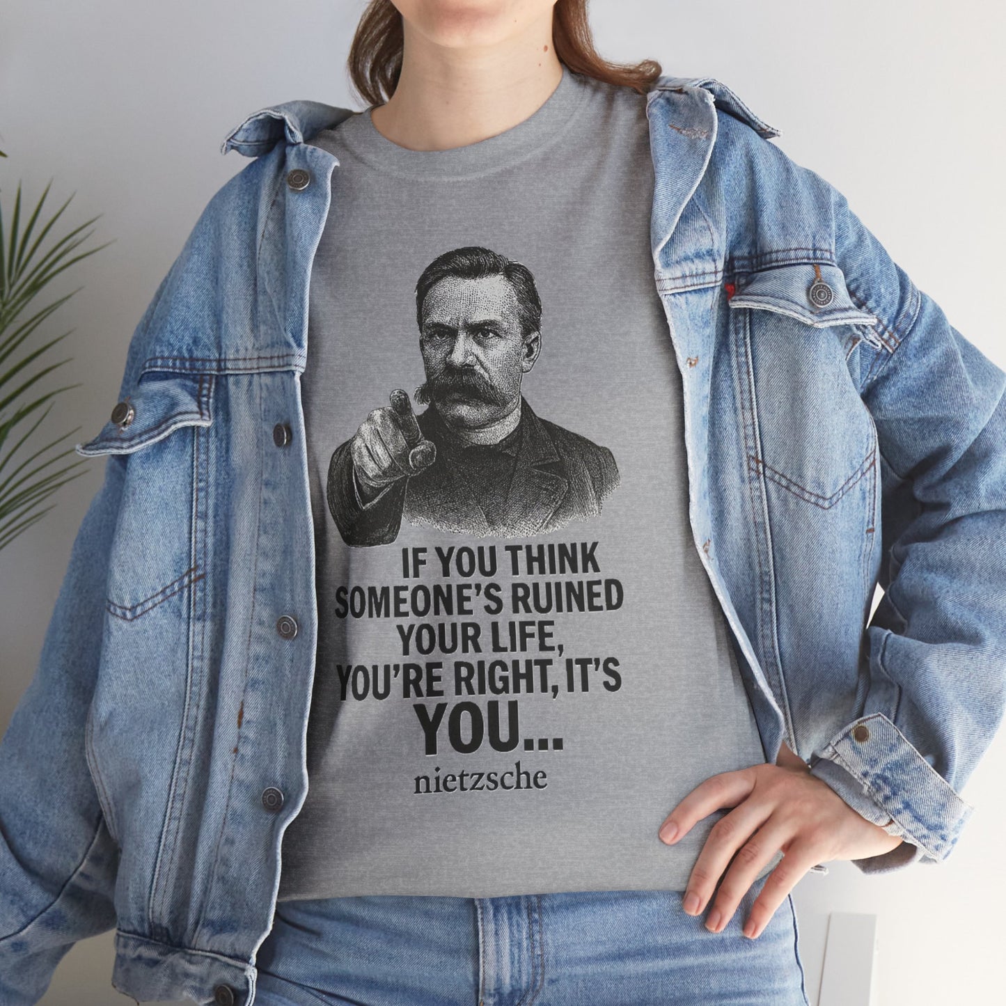 Philosophical Nietzsche Tee, Men Women Unisex Shirt, Existential Quote Graphic Top, Gift for Philosophy Lovers, Classic Cotton Tee,
