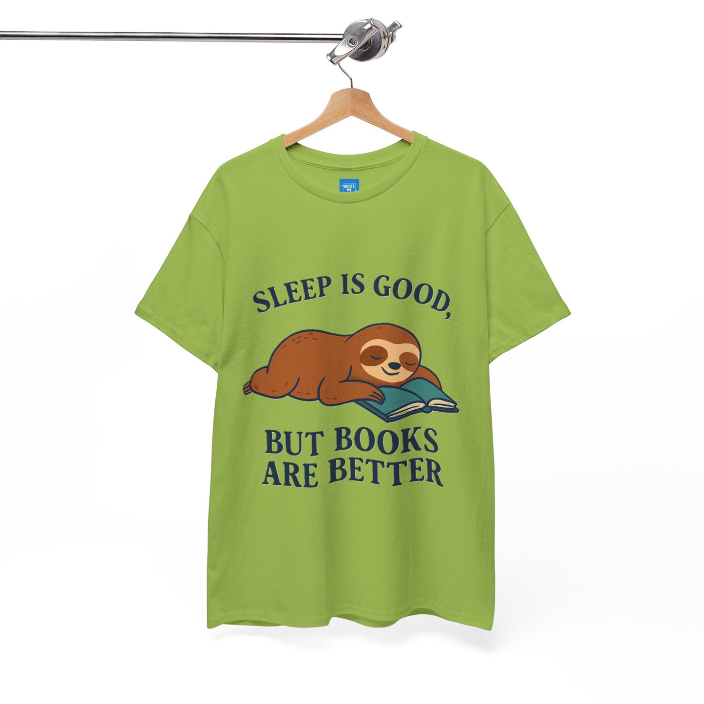 Sloth Book Lover Tee, Sleep is Good Shirt, Funny Bookworm Gift, Lazy Day T-Shirt, Relaxing Reading Top