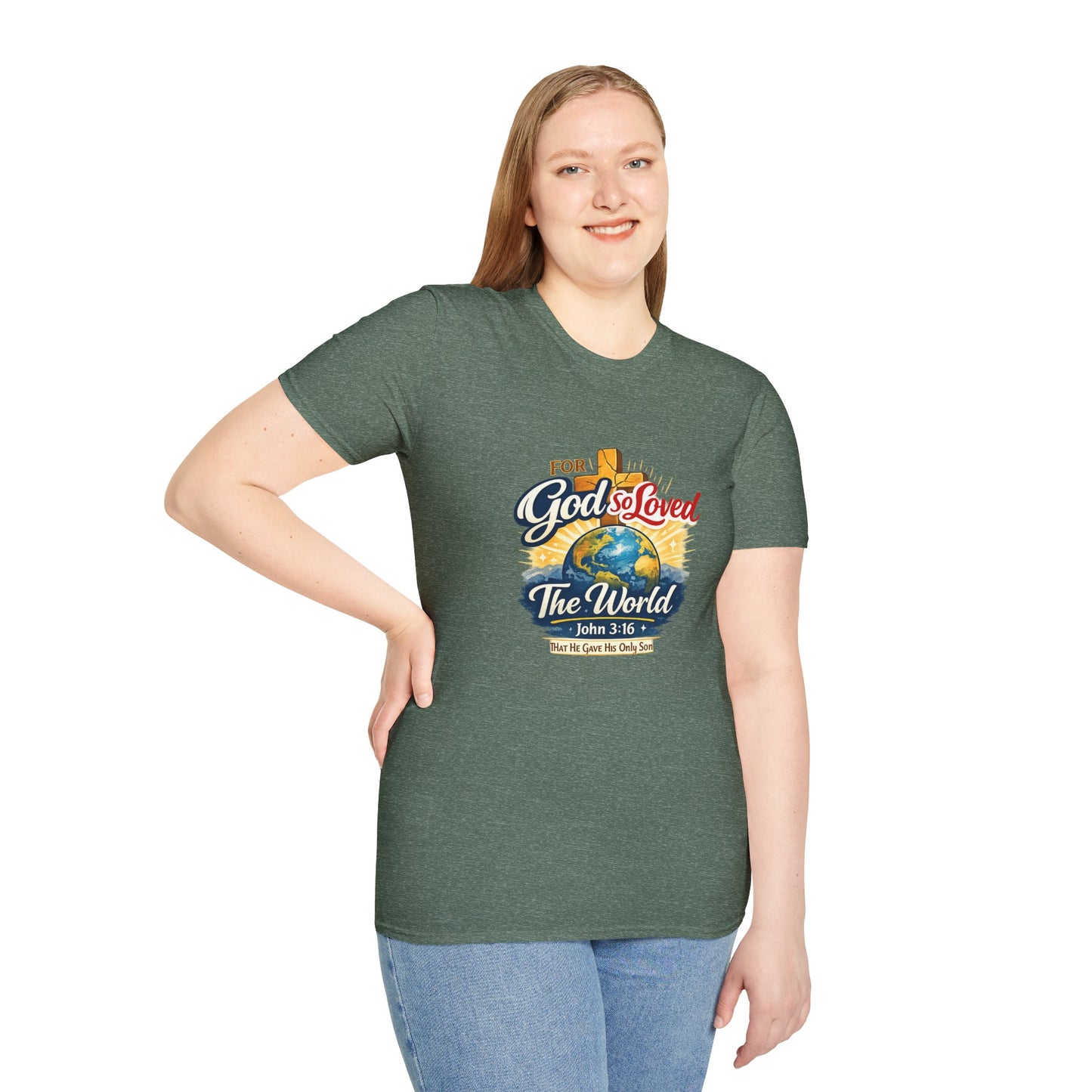 For God So Loved The World T-Shirt — Christian Faith Tee