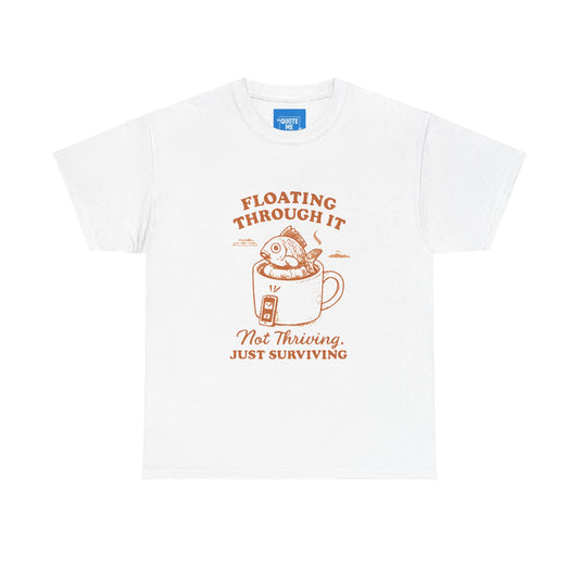 Just keep swimming Unisex Cotton Tee, Inspirational Quote Shirt, Motivational Graphic Tee, Ocean Lover Gift, Beach T-shirt