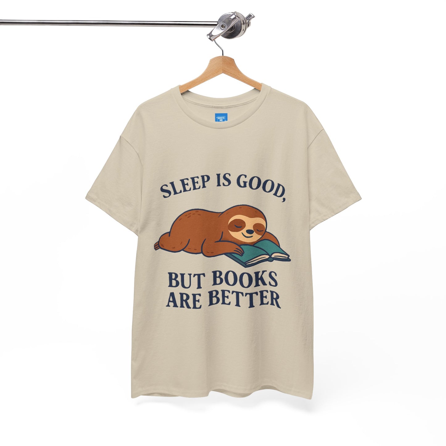 Sloth Book Lover Tee, Sleep is Good Shirt, Funny Bookworm Gift, Lazy Day T-Shirt, Relaxing Reading Top