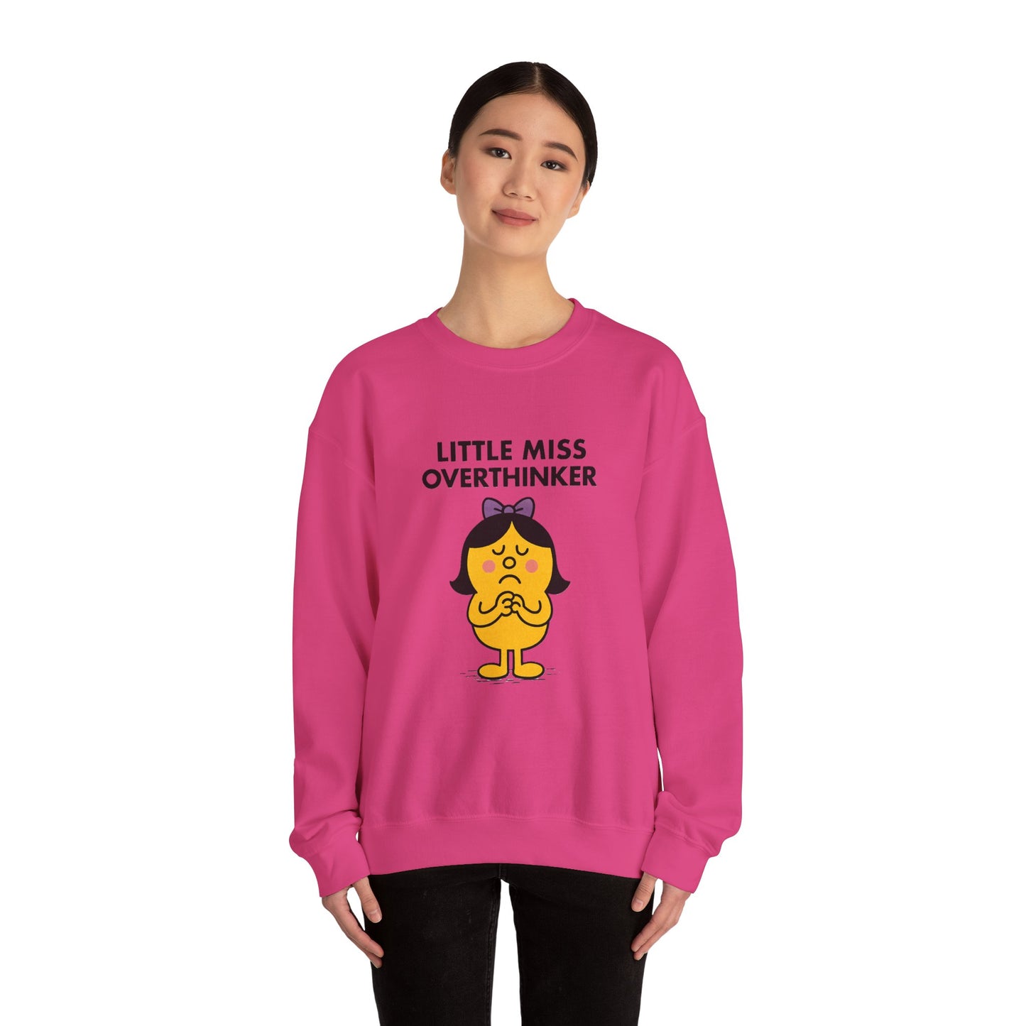 Little Miss Overthinker Sweatshirt, Funny Crewneck Jumper, Gift for Overthinkers, Cosy Pullover, Unisex Sweatshirt, Comfy Sweater
