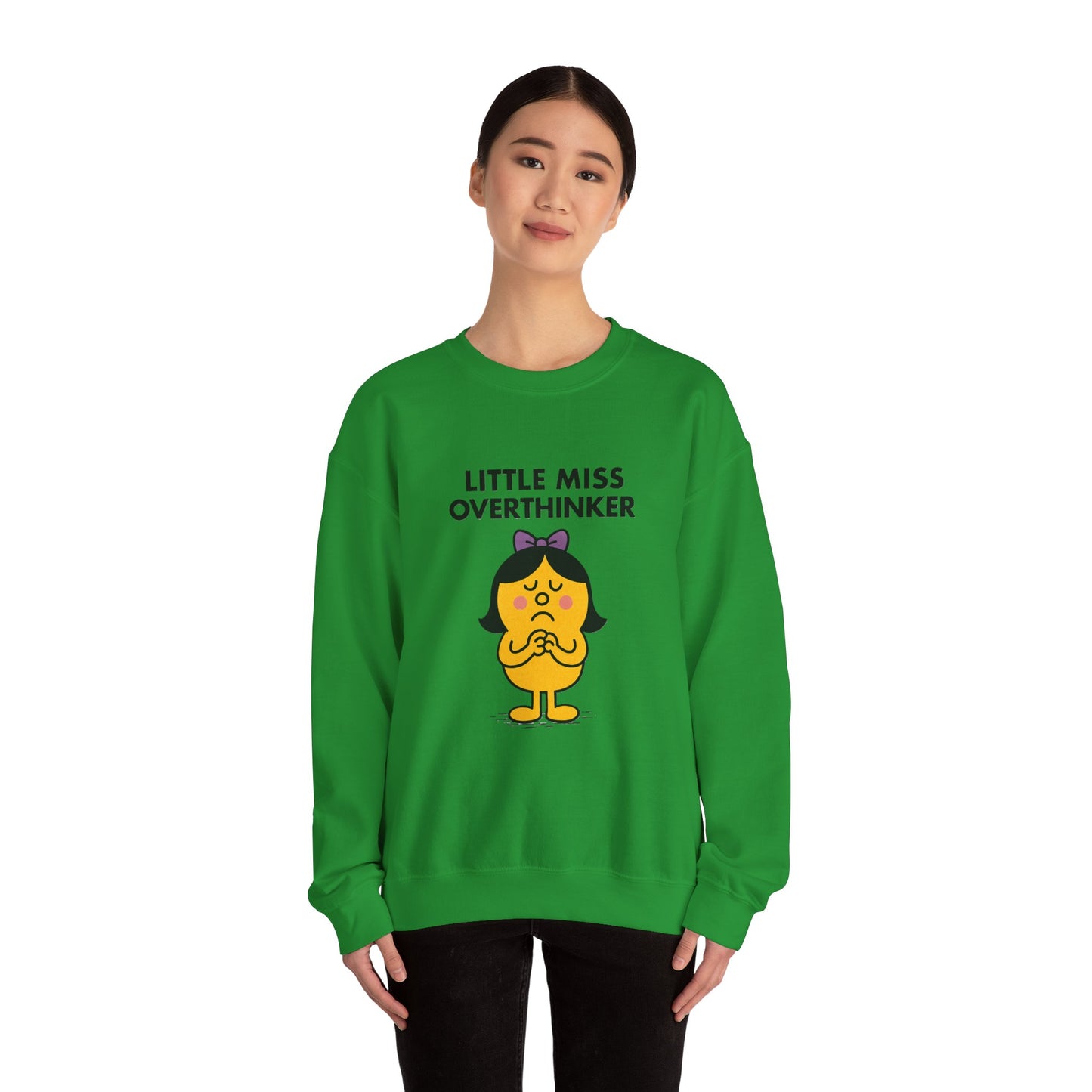 Little Miss Overthinker Sweatshirt, Funny Crewneck Jumper, Gift for Overthinkers, Cosy Pullover, Unisex Sweatshirt, Comfy Sweater