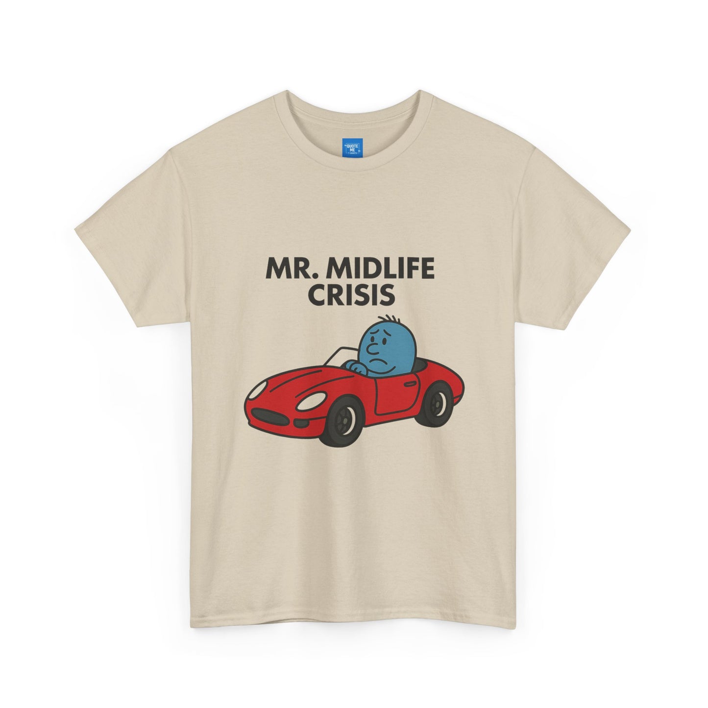 Mr Midlife Crisis T-Shirt, Funny Graphic Tee, Unisex Top for Men and Women, Vintage Style Shirt, Humorous Birthday Gift
