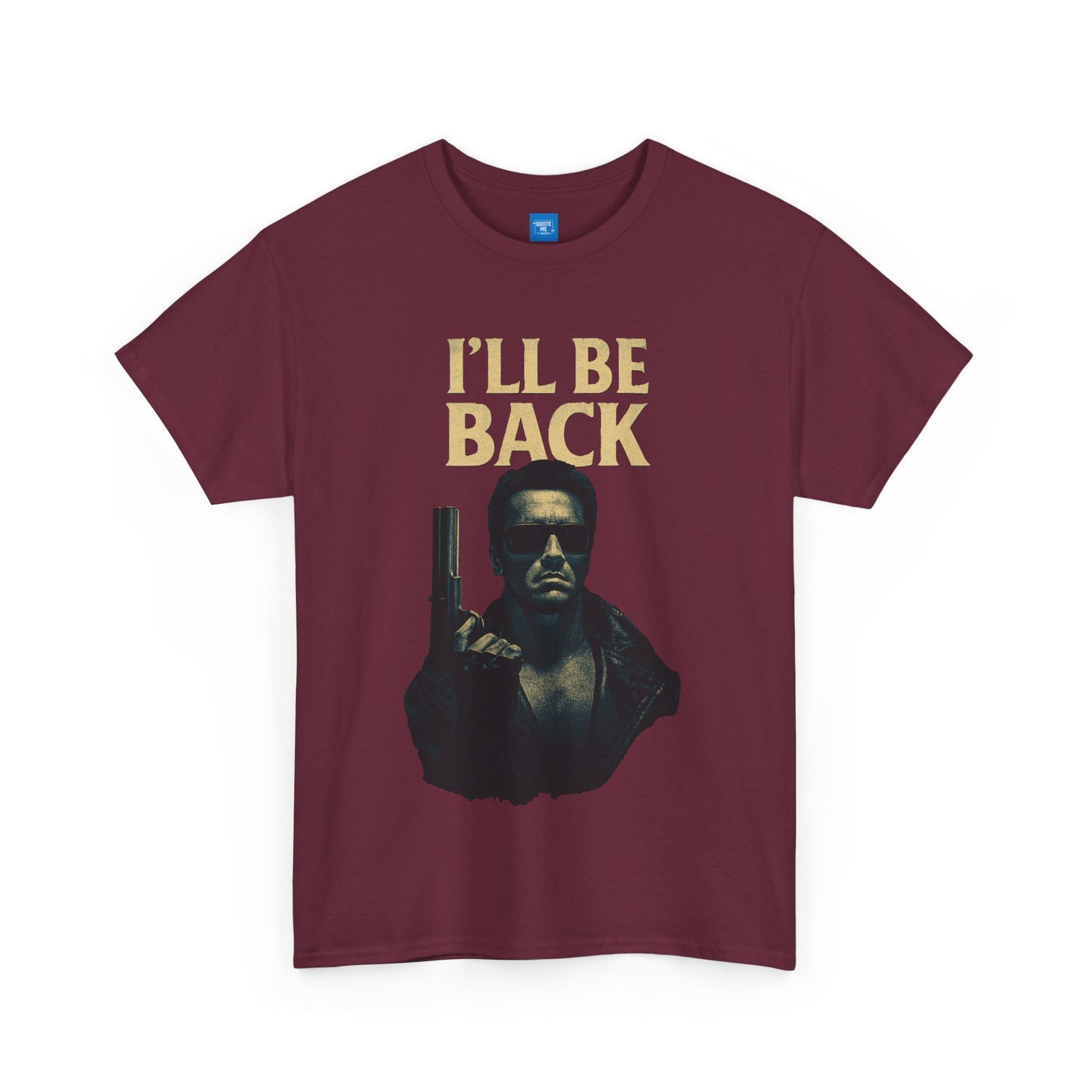 I'll be back Terminator Unisex Heavy Cotton Tee, Movie Quote Shirt, Sci-Fi Fan Gift, Graphic Tee, Film Buff Tee