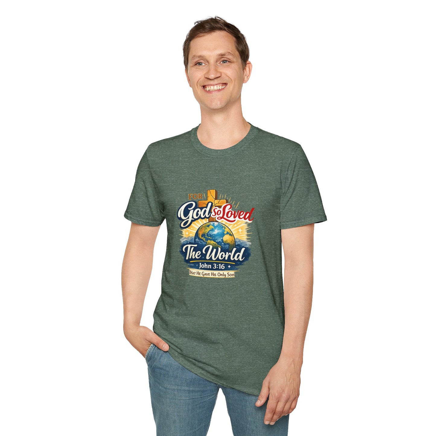 For God So Loved The World T-Shirt — Christian Faith Tee