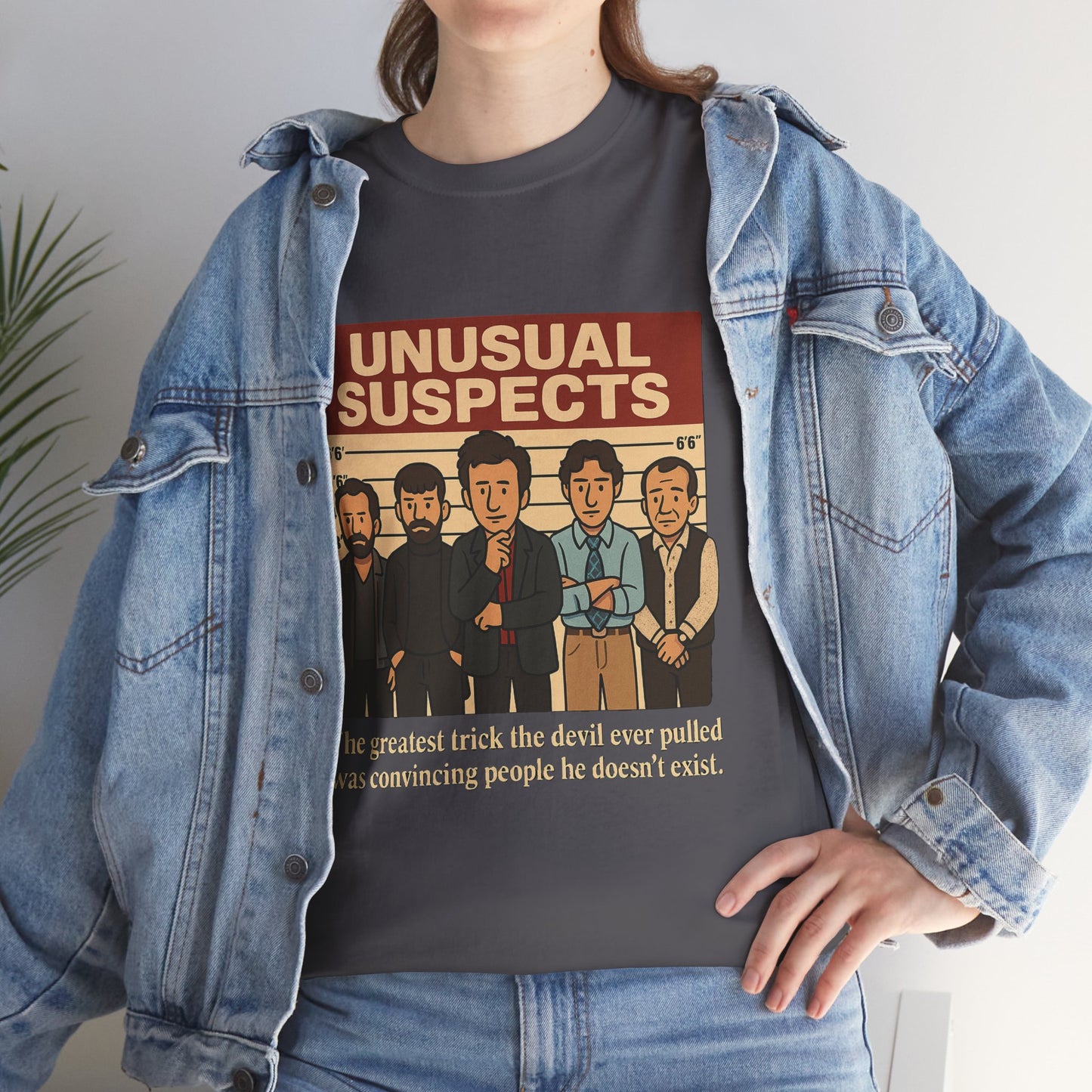 Unisex Heavy Cotton Tee - Unusual Suspects Inspired Quote T-Shirt, Graphic Tee, Unique Gift, Movie Quote Shirt, Cool Tee