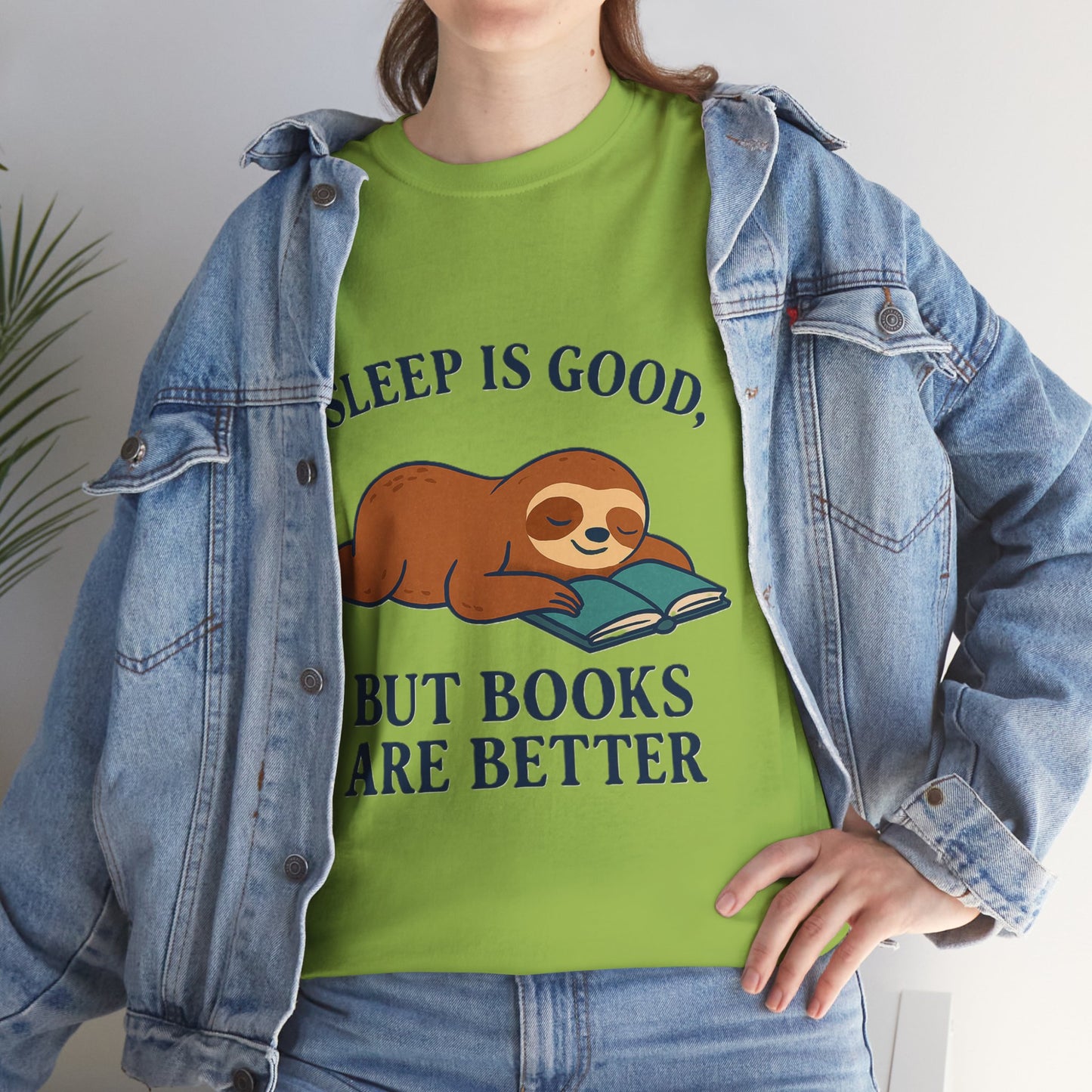 Sloth Book Lover Tee, Sleep is Good Shirt, Funny Bookworm Gift, Lazy Day T-Shirt, Relaxing Reading Top