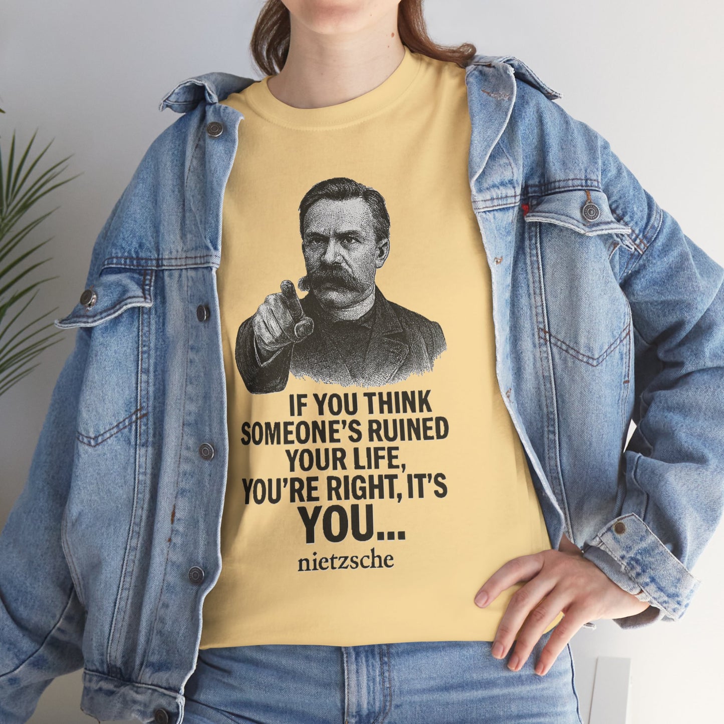 Philosophical Nietzsche Tee, Men Women Unisex Shirt, Existential Quote Graphic Top, Gift for Philosophy Lovers, Classic Cotton Tee,