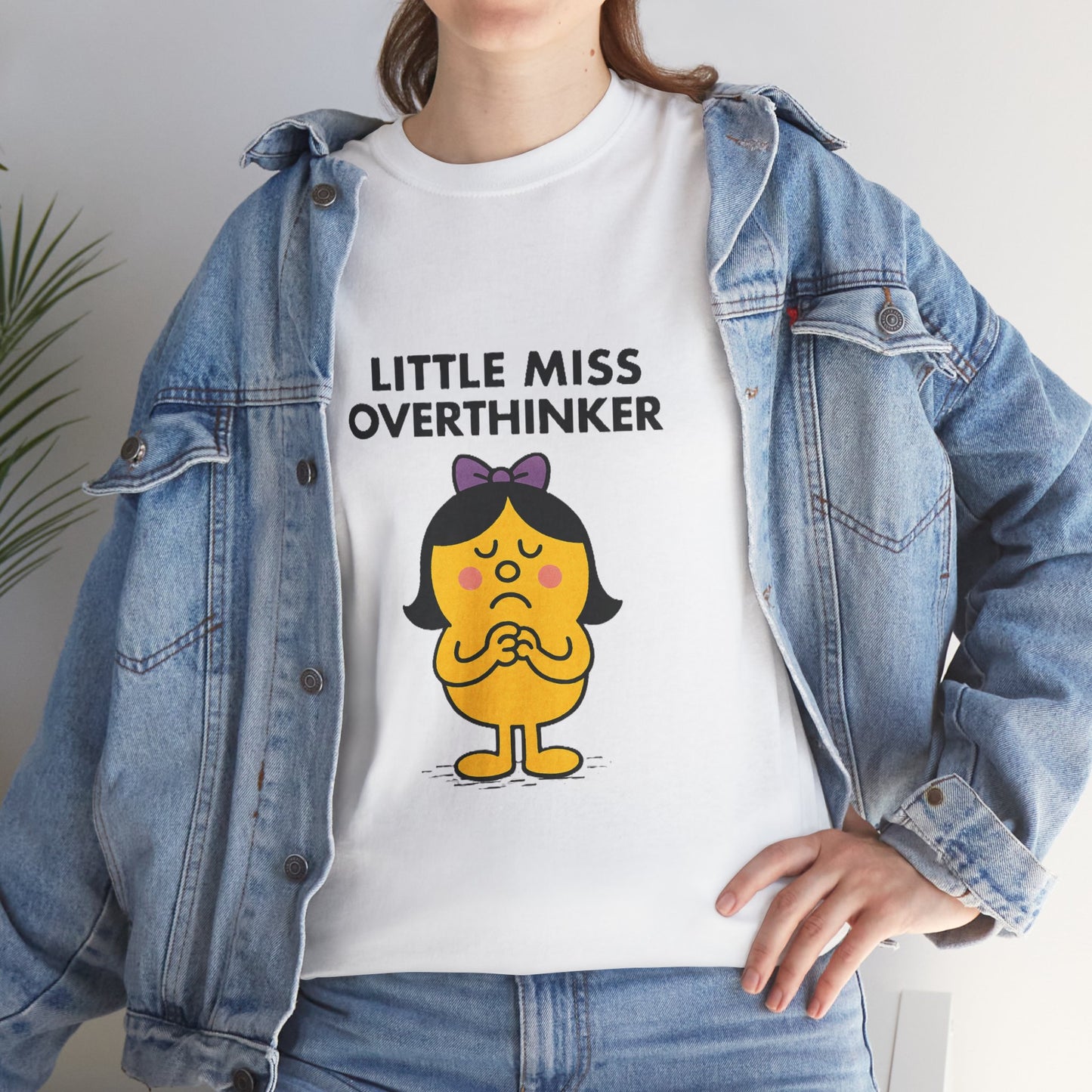 Little Miss Overthinker T-Shirt, Funny Graphic Tee, Sarcastic Women's Top, Gift for Overthinkers, Unisex Cotton Shirt