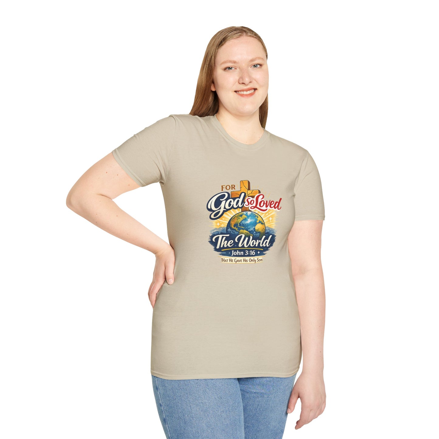 For God So Loved The World T-Shirt — Christian Faith Tee
