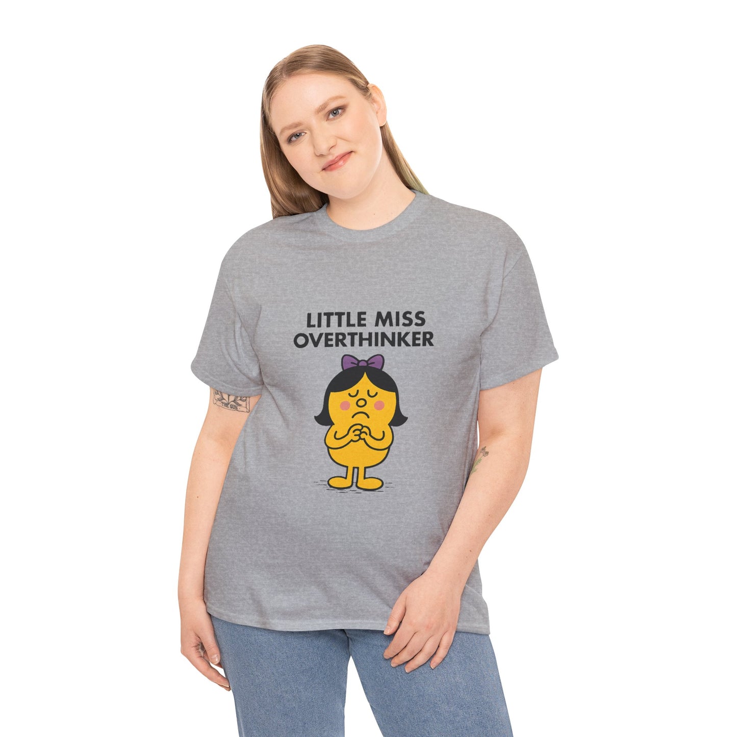 Little Miss Overthinker T-Shirt, Funny Graphic Tee, Sarcastic Women's Top, Gift for Overthinkers, Unisex Cotton Shirt